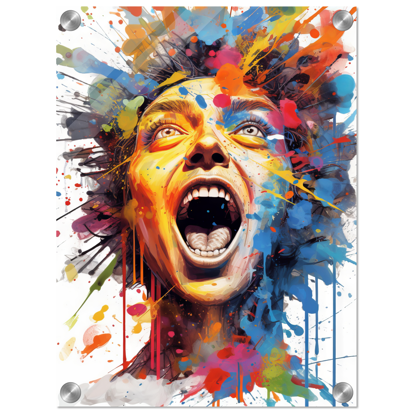 Woman screaming pop art (POP41)