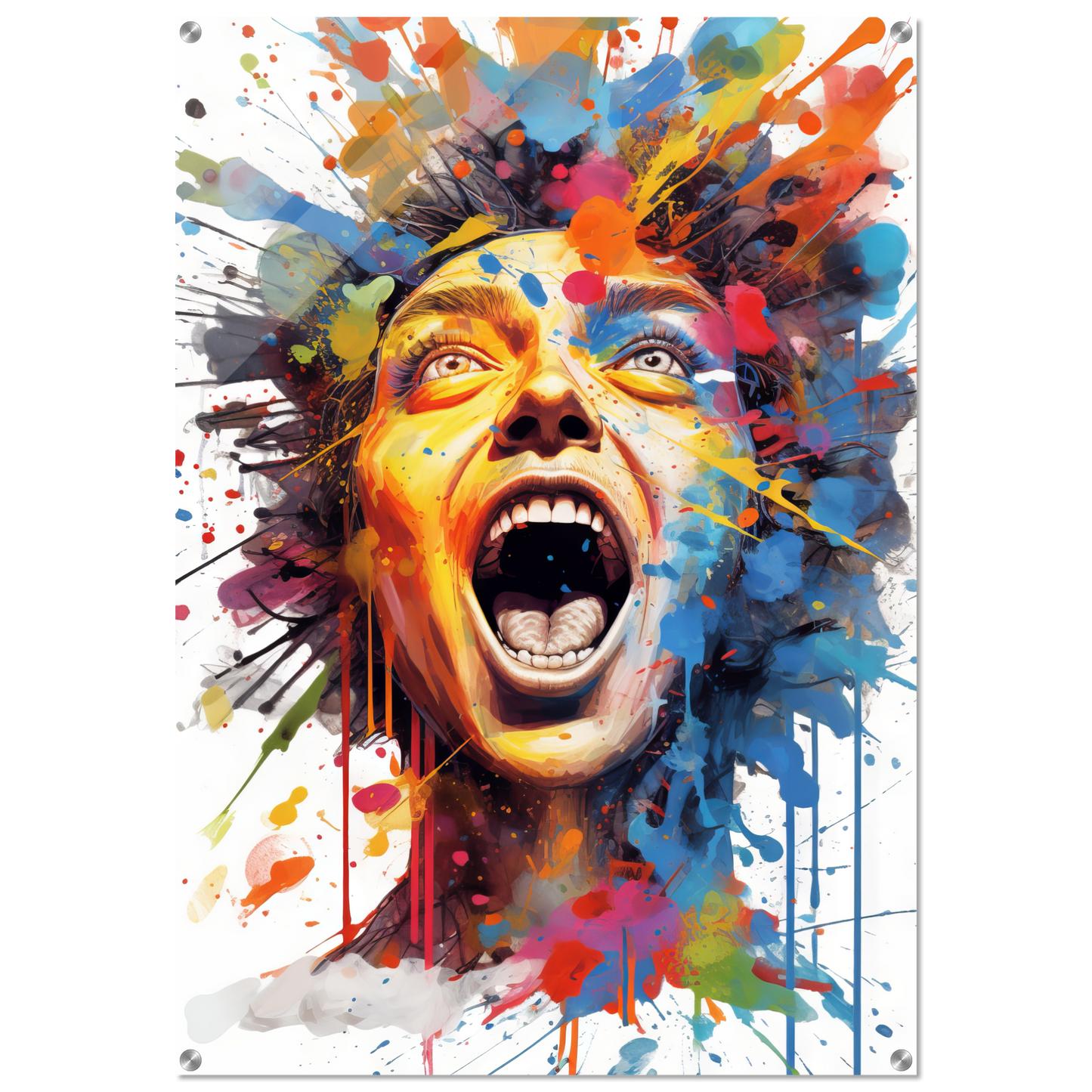 Woman screaming pop art (POP41)