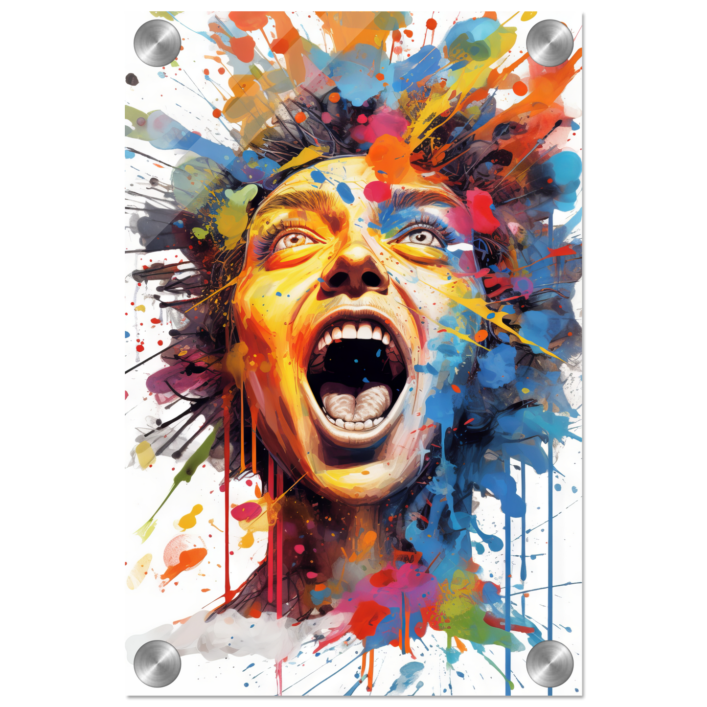 Woman screaming pop art (POP41)