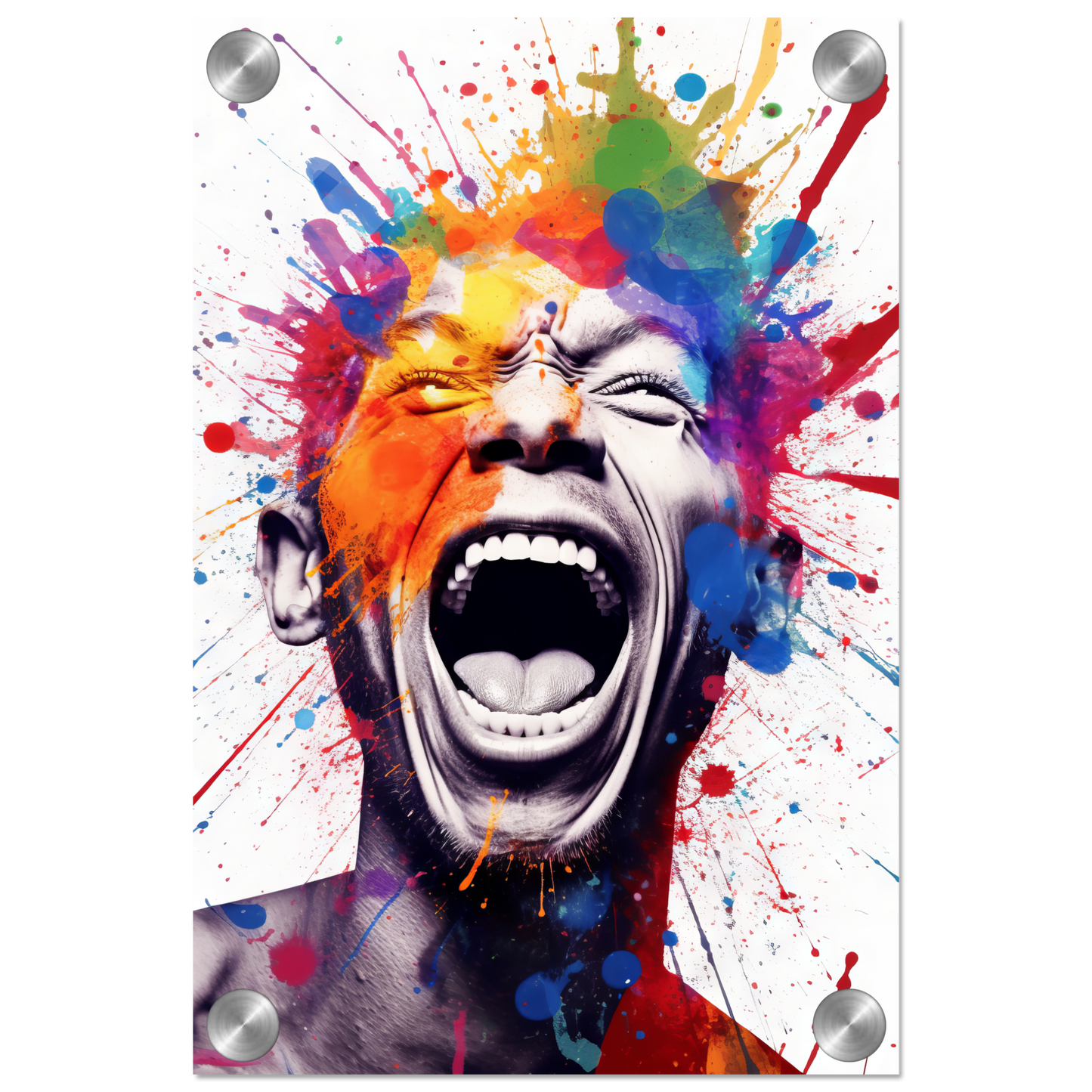 Mann schreit Pop-Art (POP42)