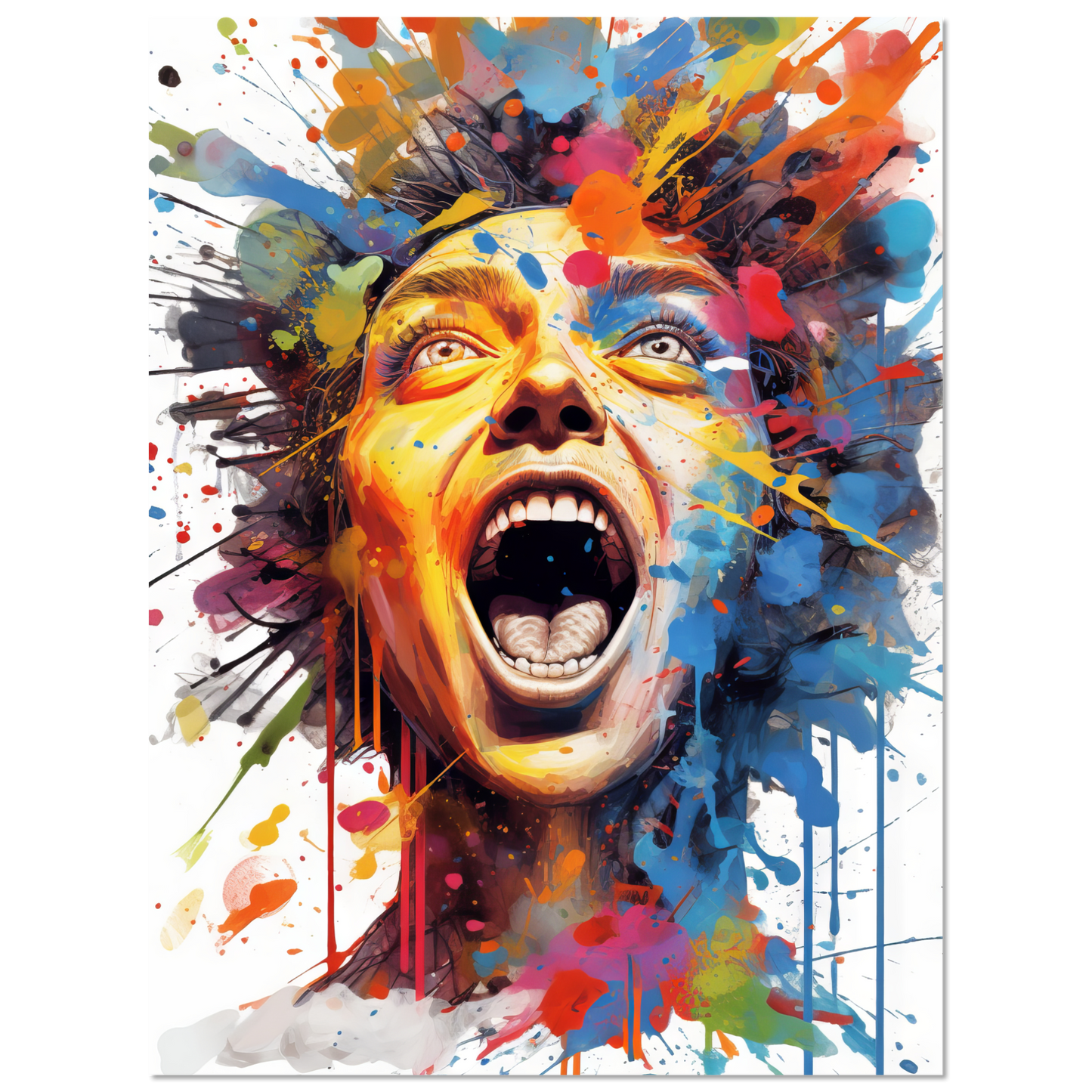 Woman screaming pop art (POP41)