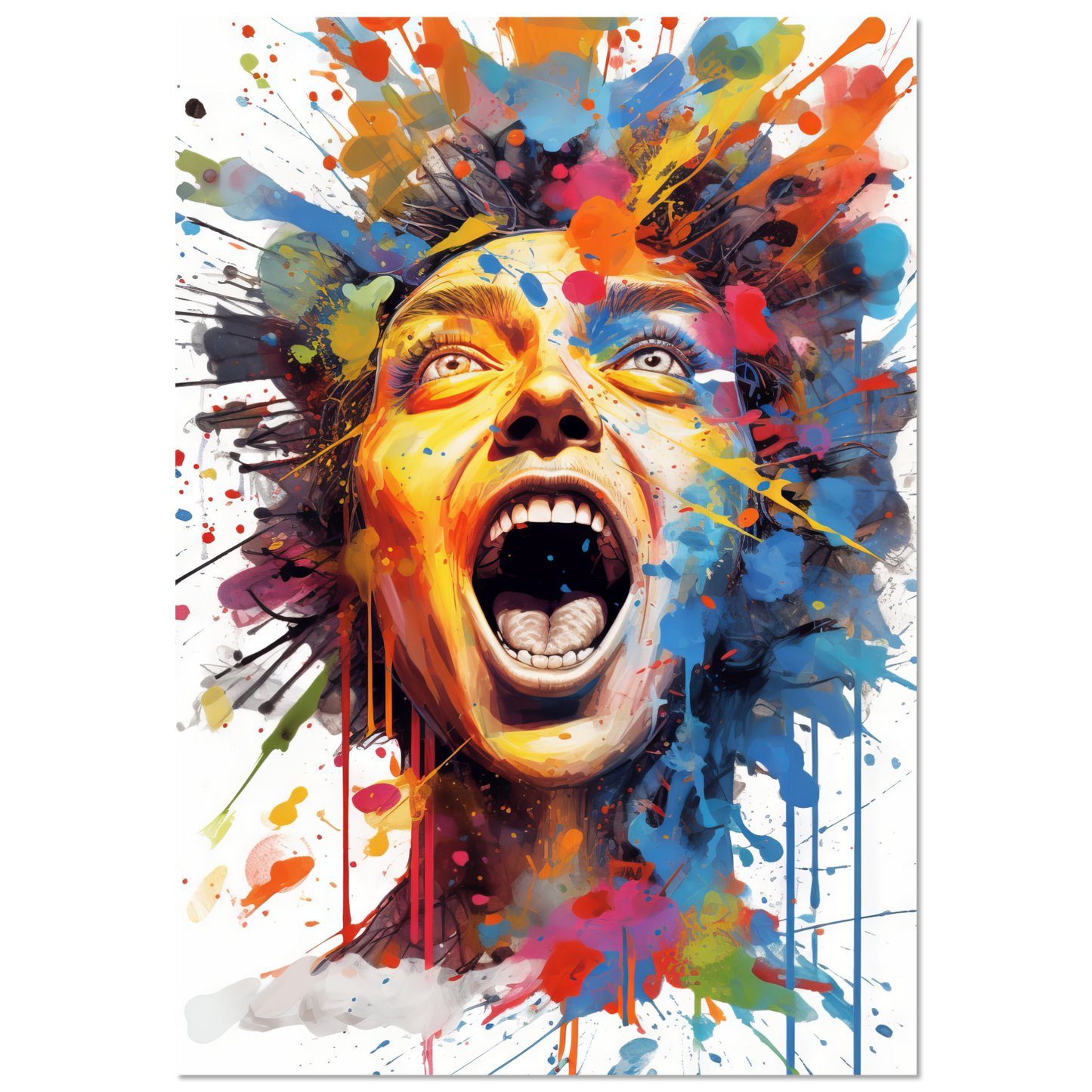Woman screaming pop art (POP41)