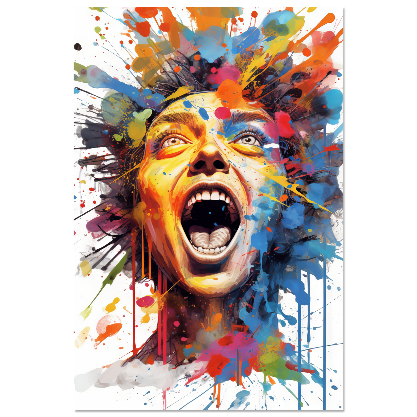 Woman screaming pop art (POP41)