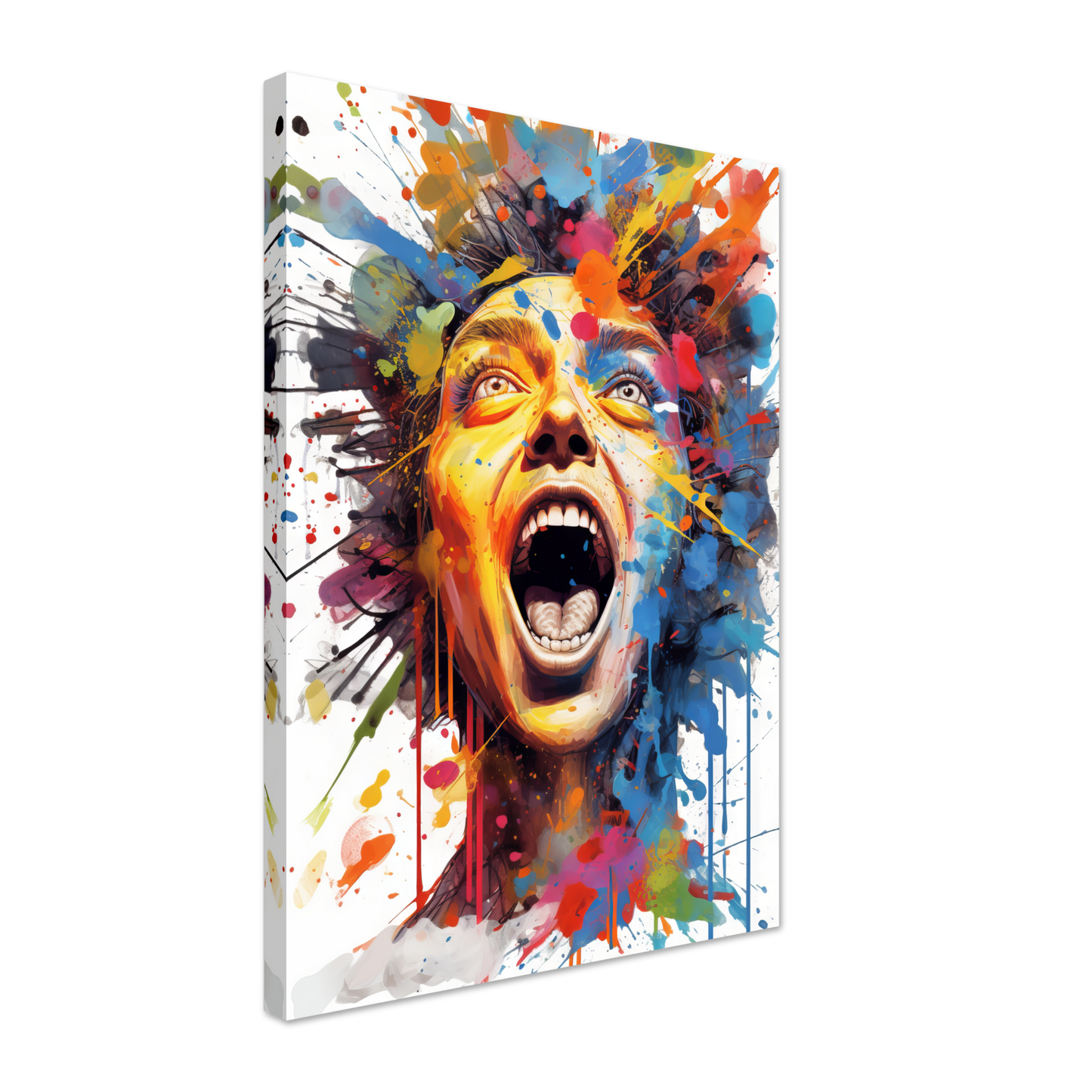 Woman screaming pop art (POP41)