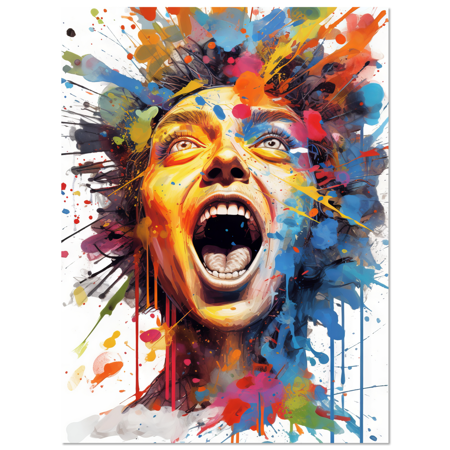 Woman screaming pop art (POP41)
