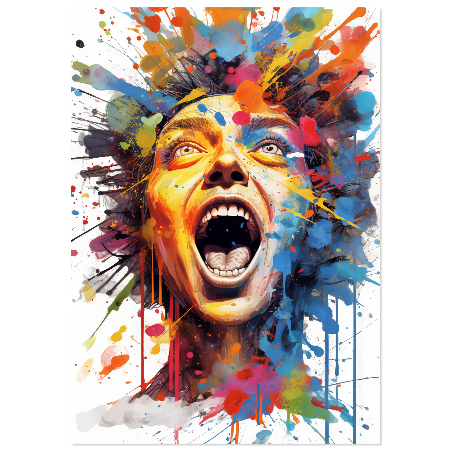 Woman screaming pop art (POP41)