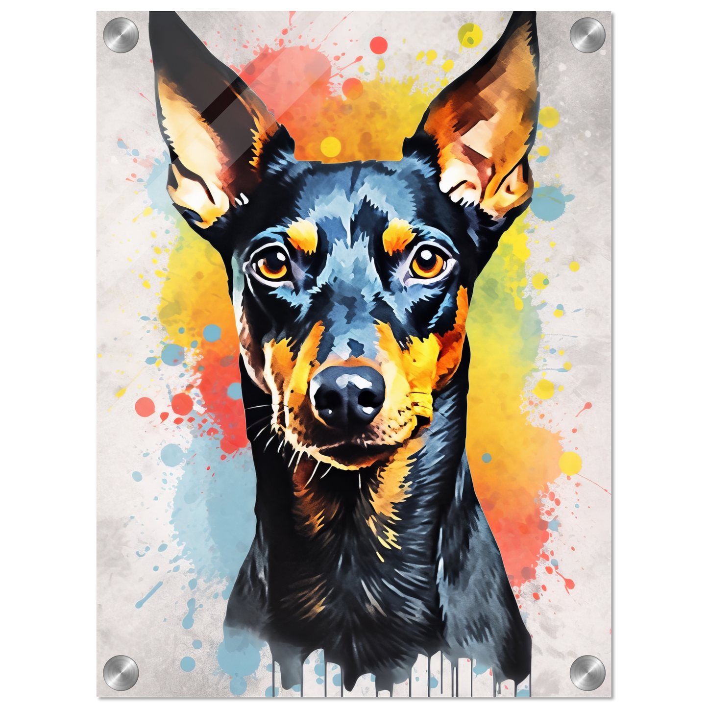 Deutscher Pinscher Pop-Art (DOG262)