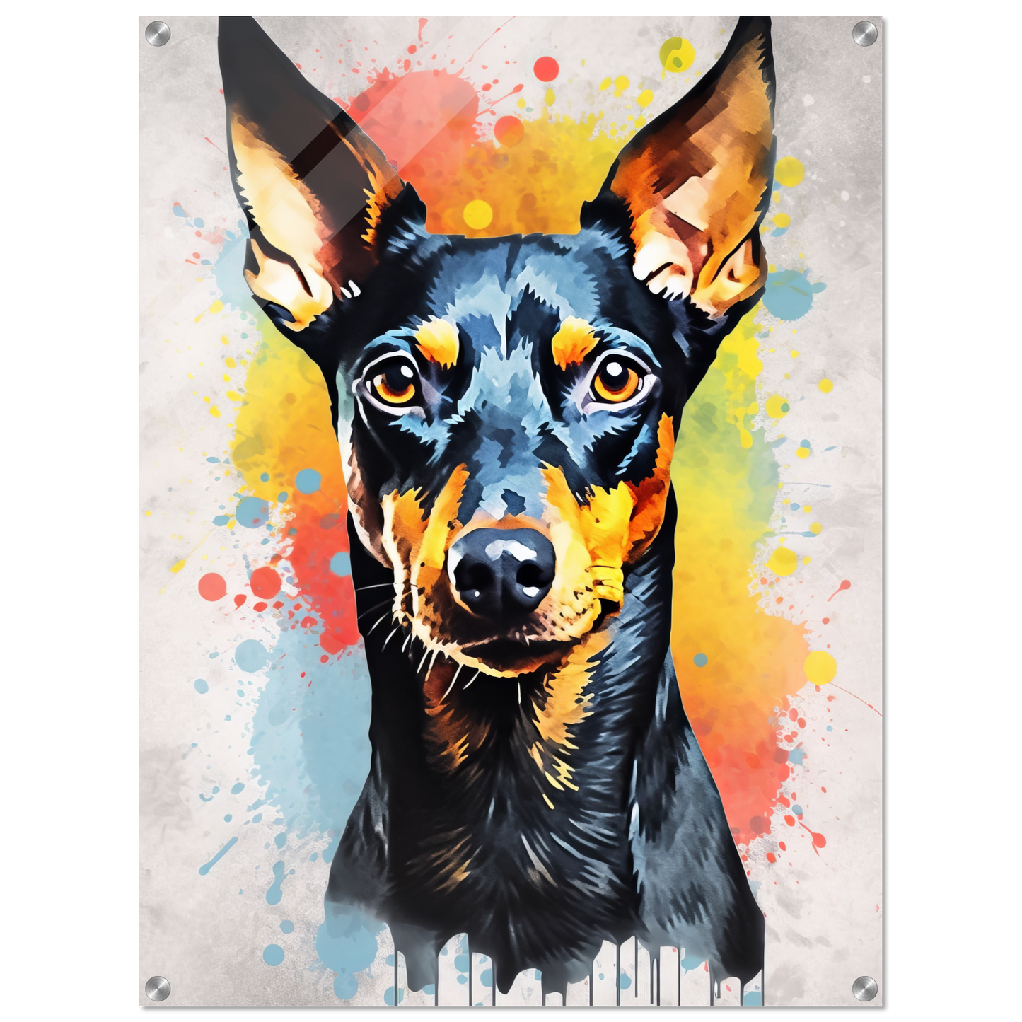 Deutscher Pinscher Pop-Art (DOG262)