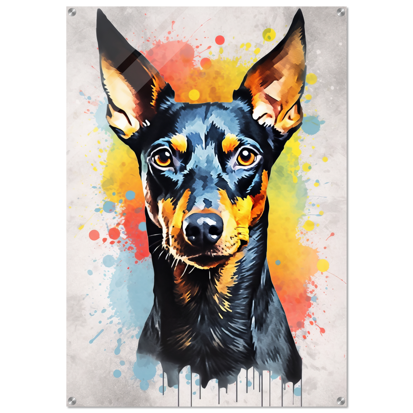 Deutscher Pinscher Pop-Art (DOG262)