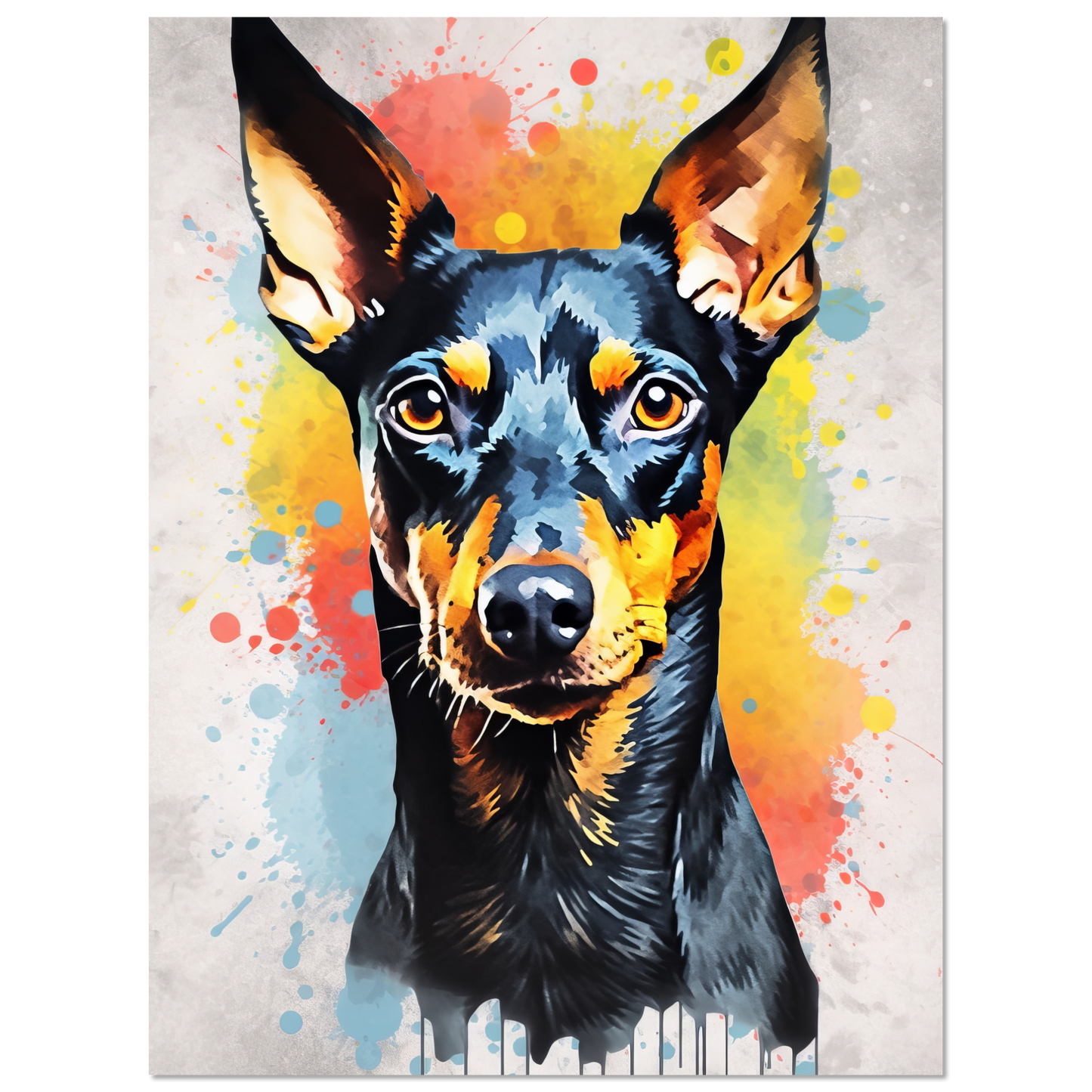 Deutscher Pinscher Pop-Art (DOG262)