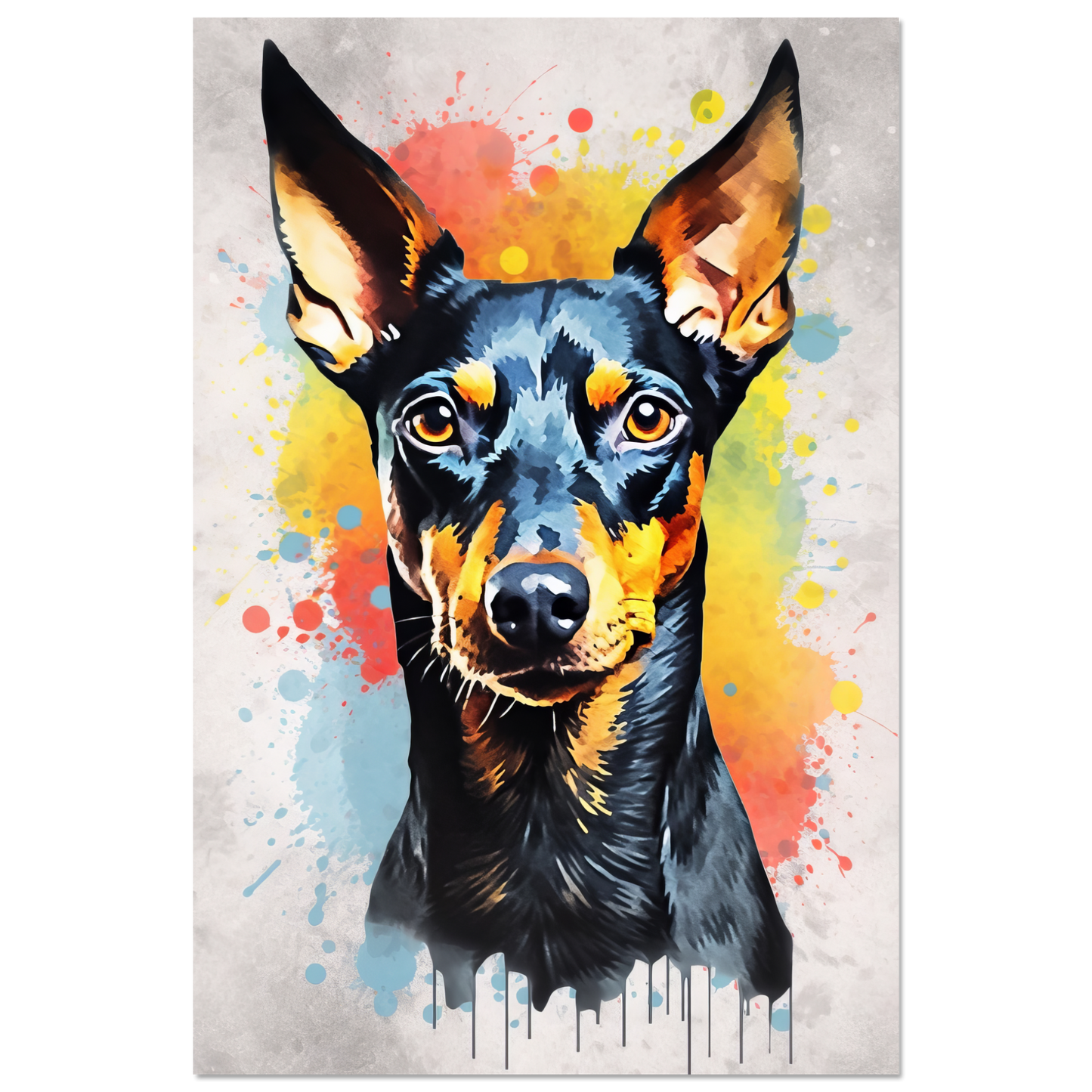 Deutscher Pinscher Pop-Art (DOG262)