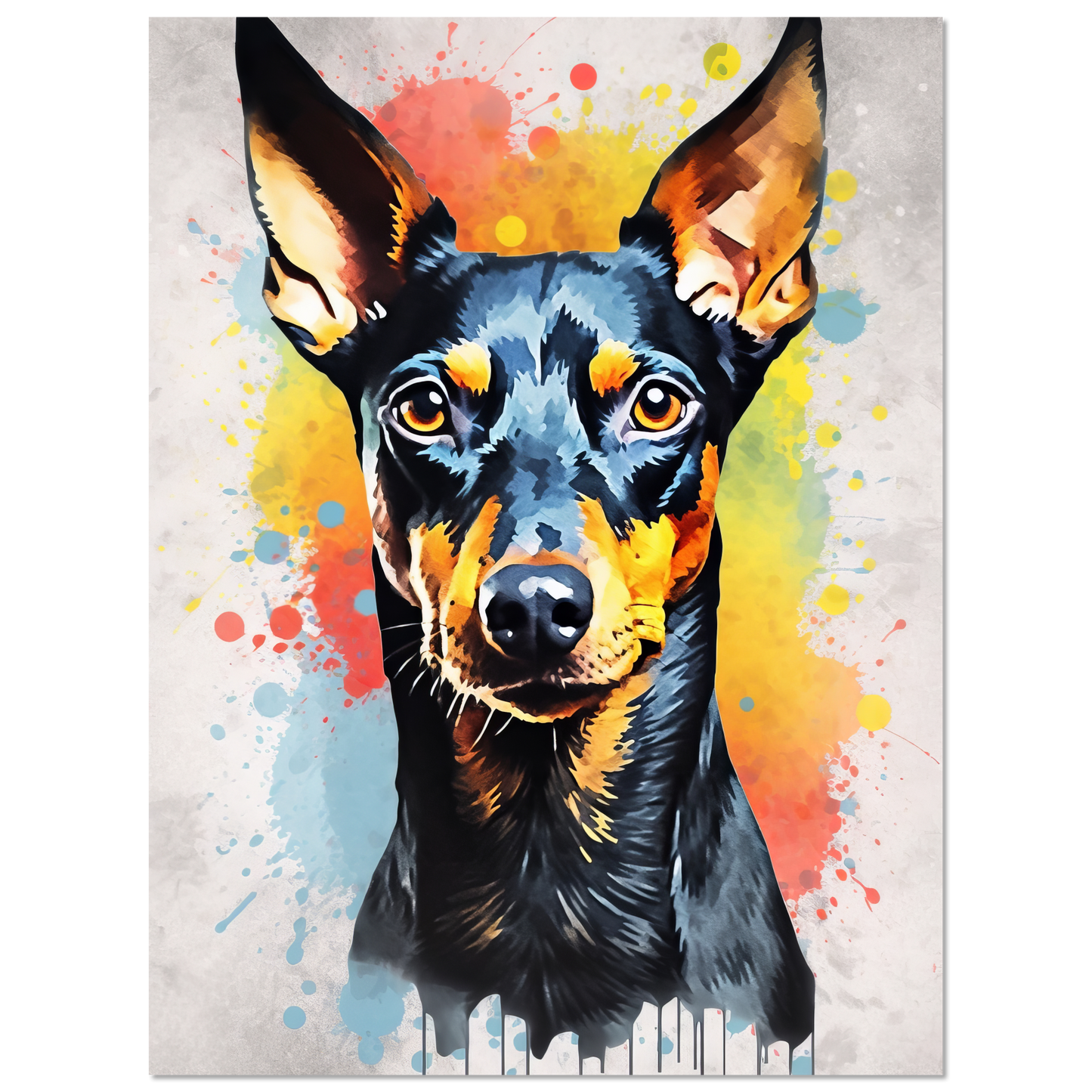 Deutscher Pinscher Pop-Art (DOG262)
