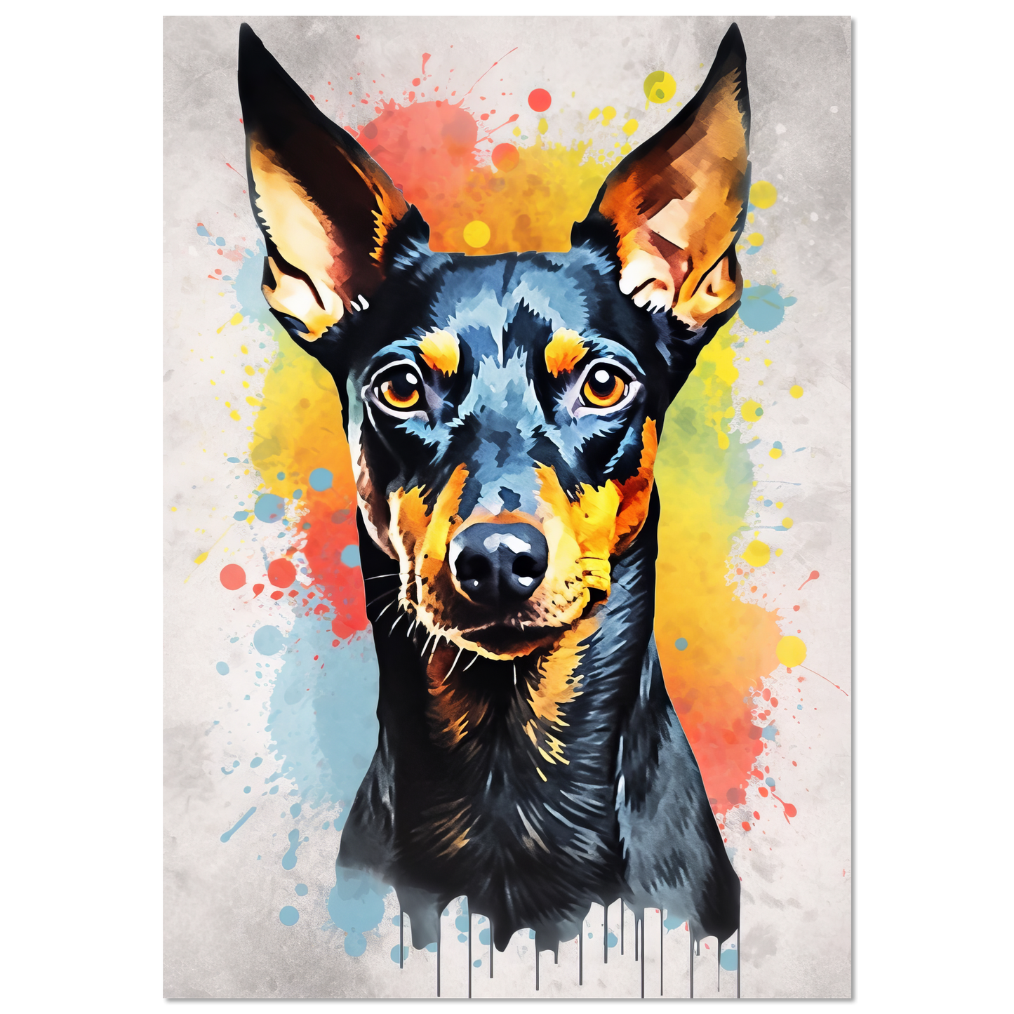 Deutscher Pinscher Pop-Art (DOG262)