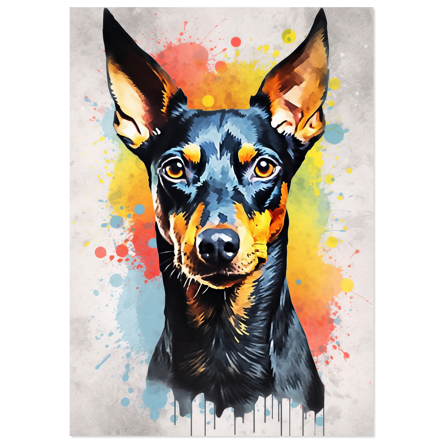 Deutscher Pinscher Pop-Art (DOG262)