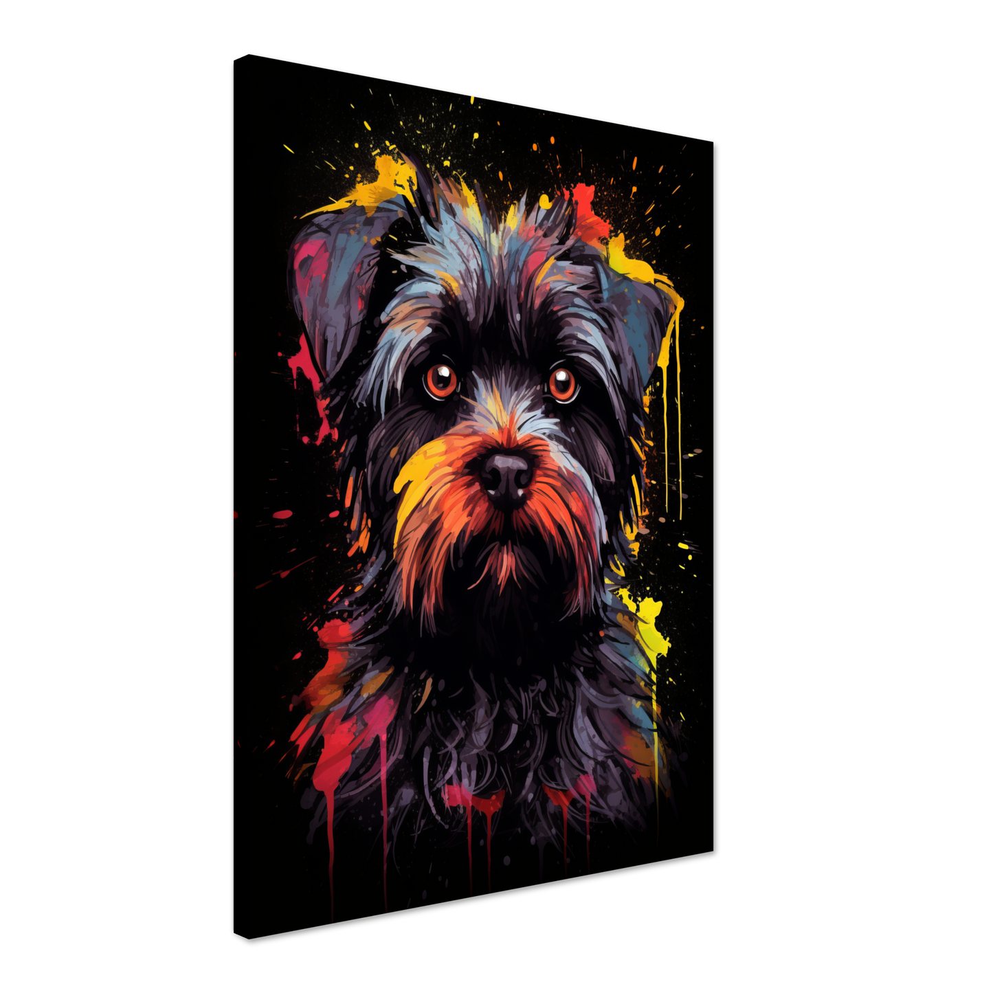 Monkey pinscher / Affenpinscher pop art (DOG267)