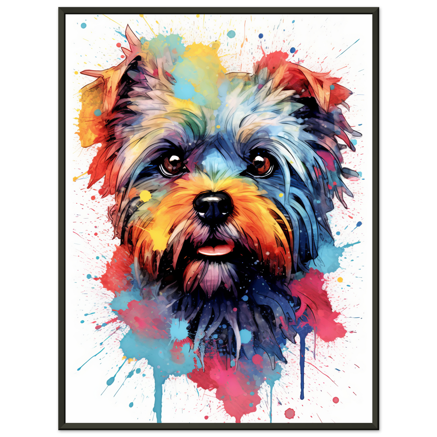 Monkey pinscher / Affenpinscher pop art (DOG270)