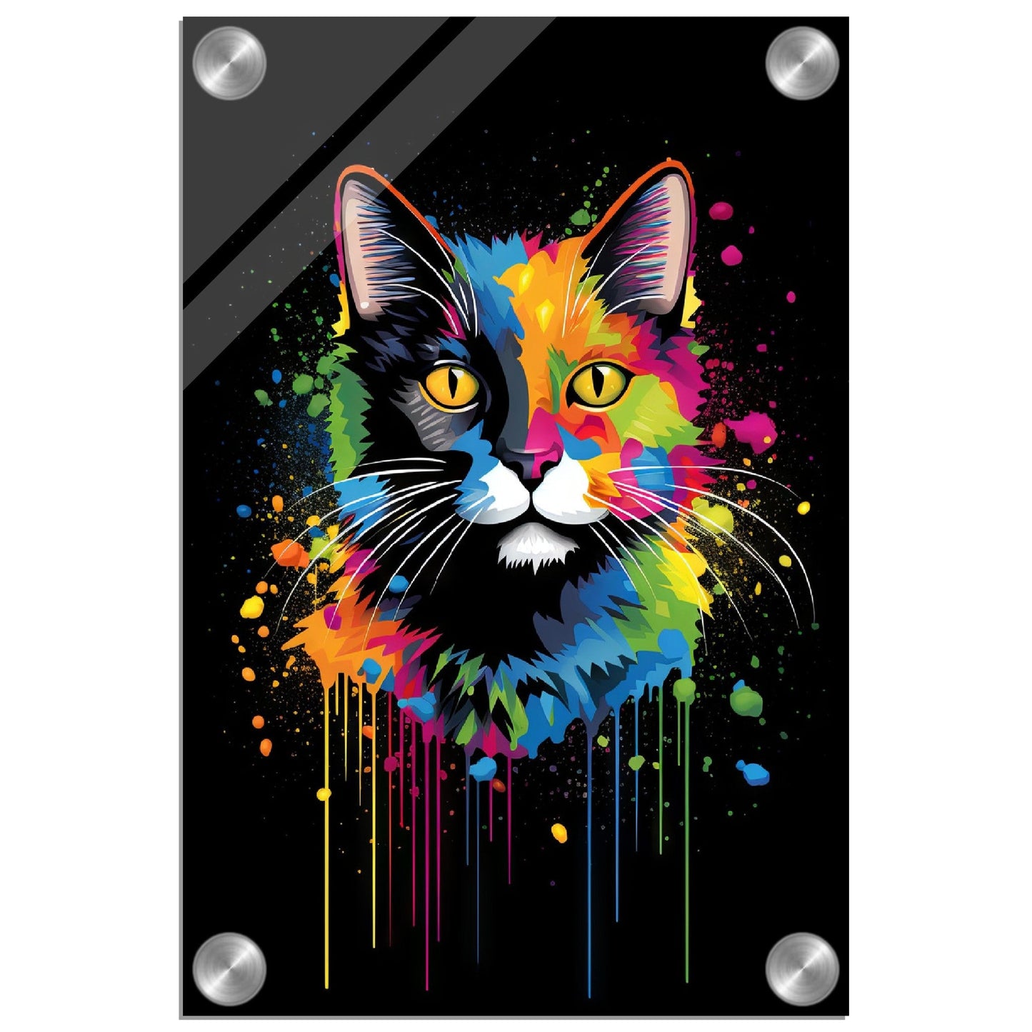 Domestic cat pop art (CAT04)