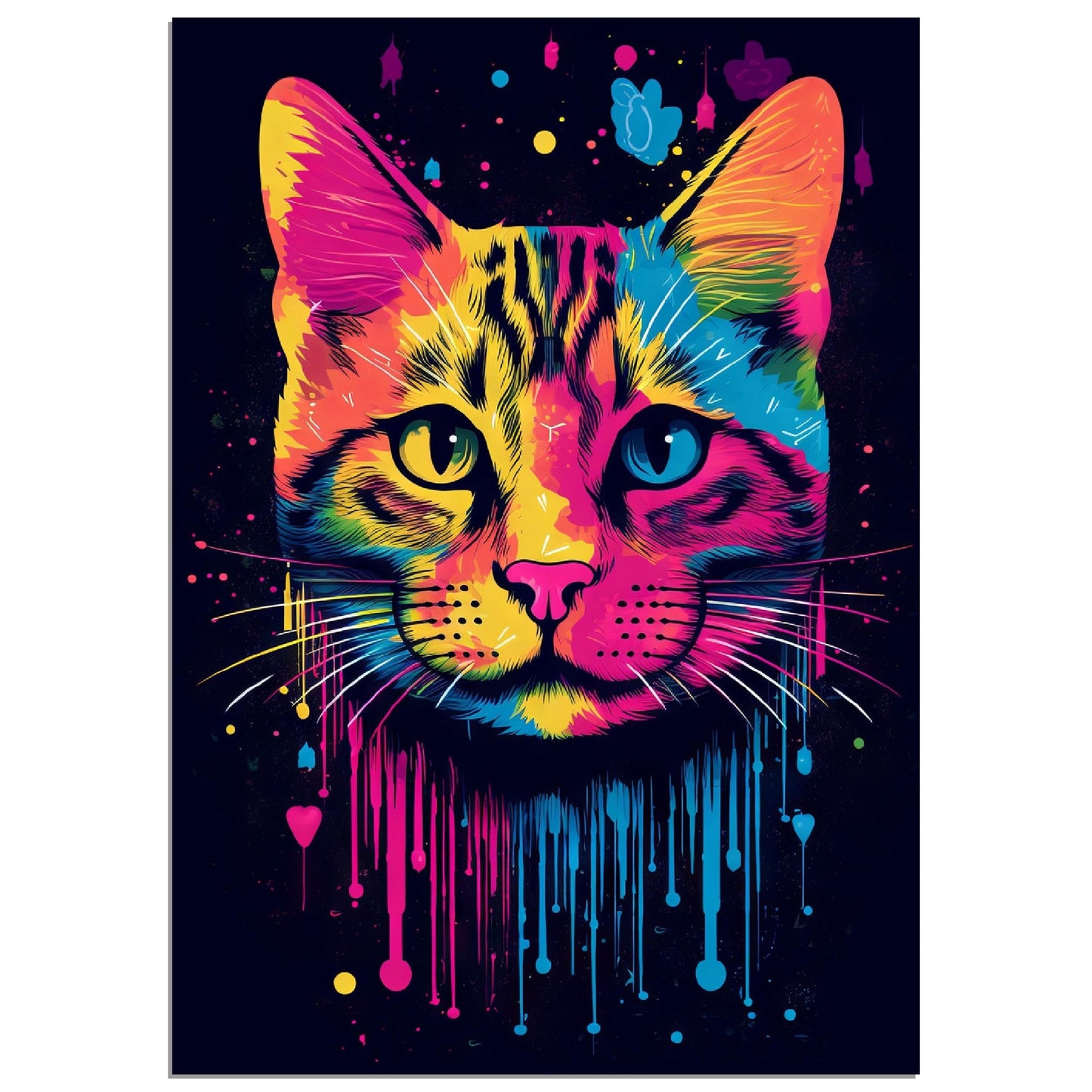 Katze (Hauskatze) Pop-Art (CAT01)