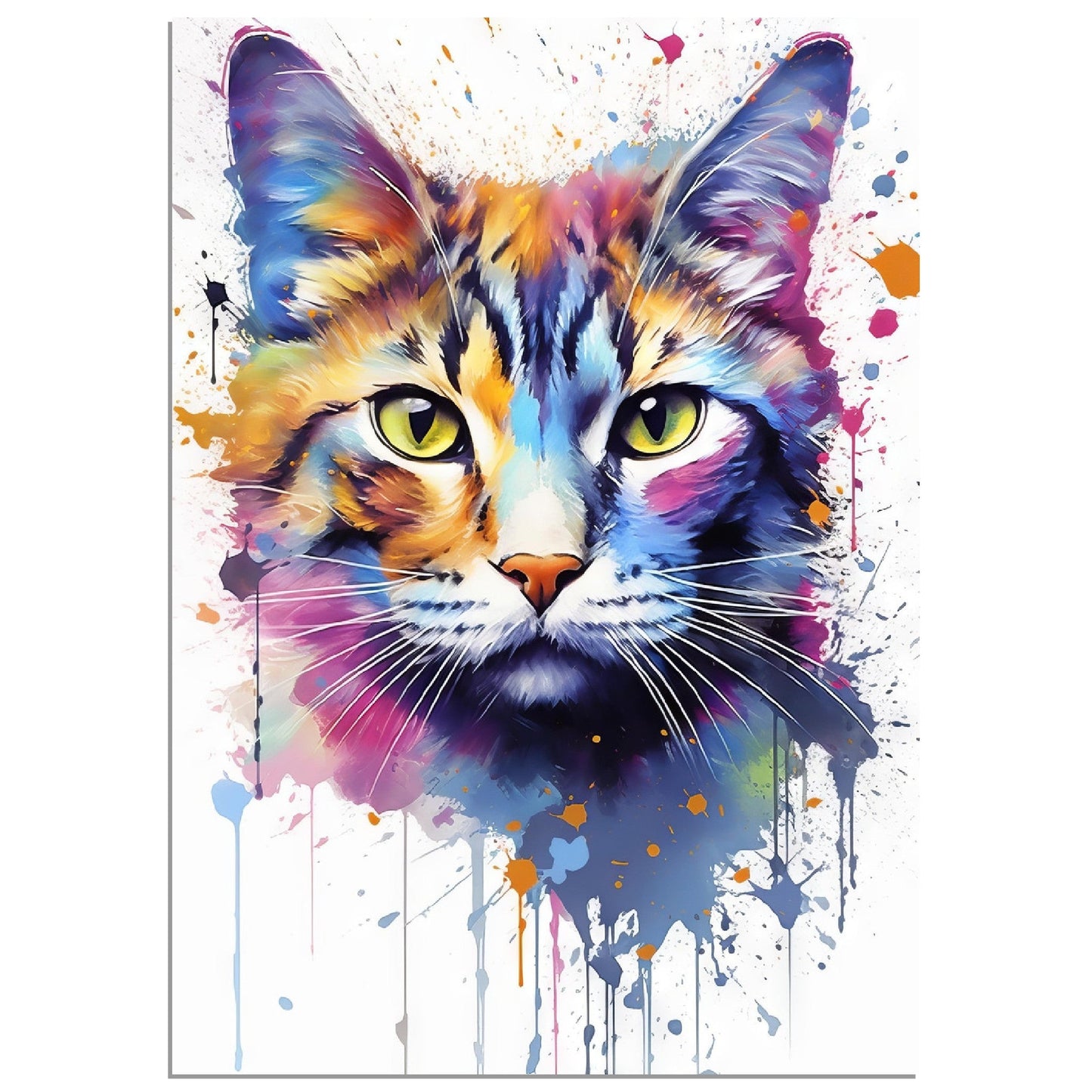 Domestic cat pop art (CAT07)