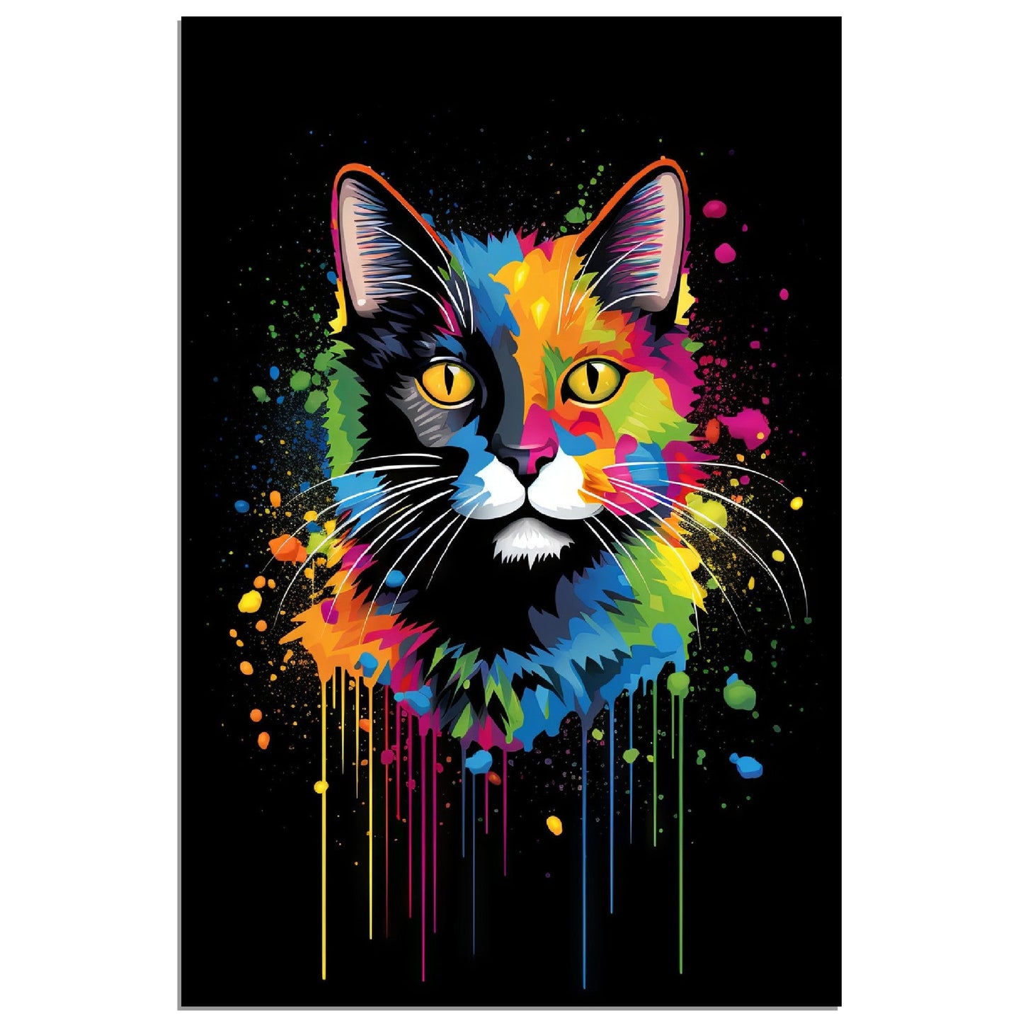 Domestic cat pop art (CAT04)