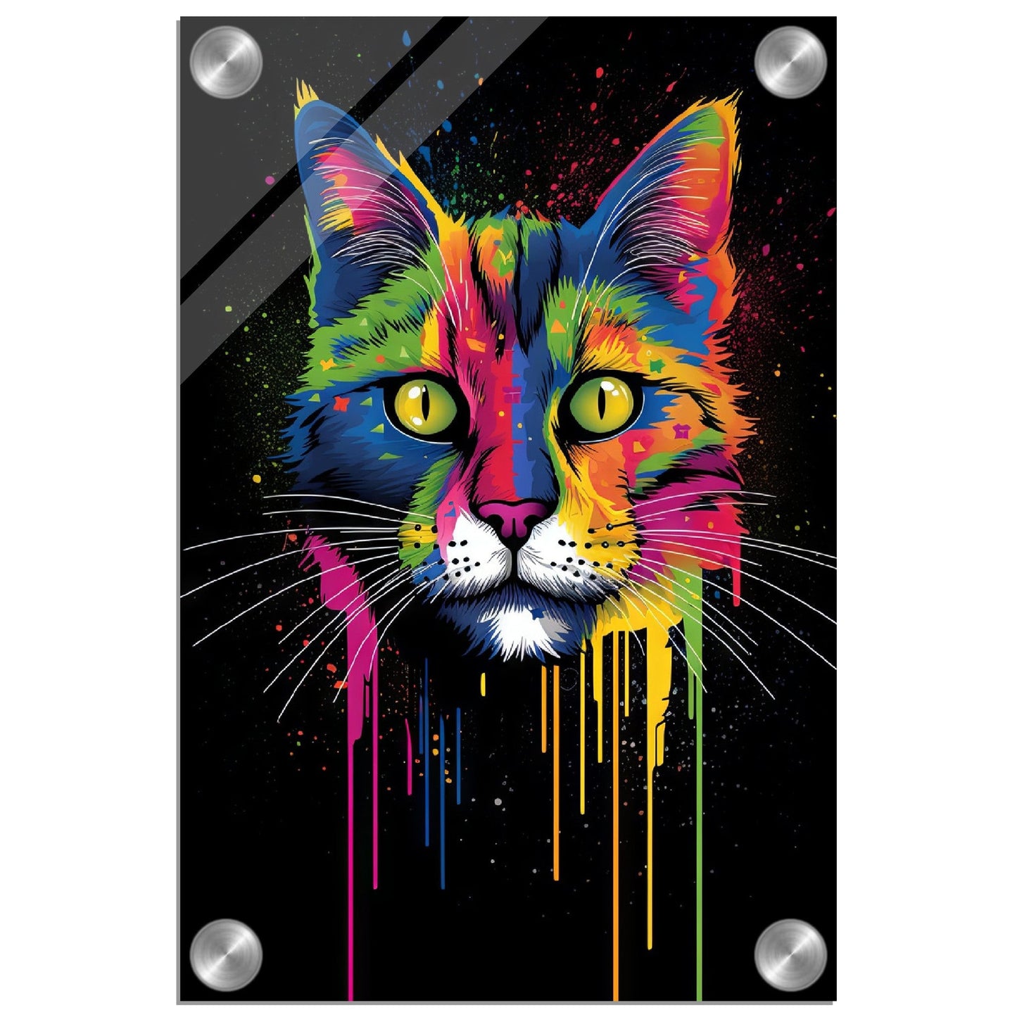 Domestic cat pop art (CAT02)
