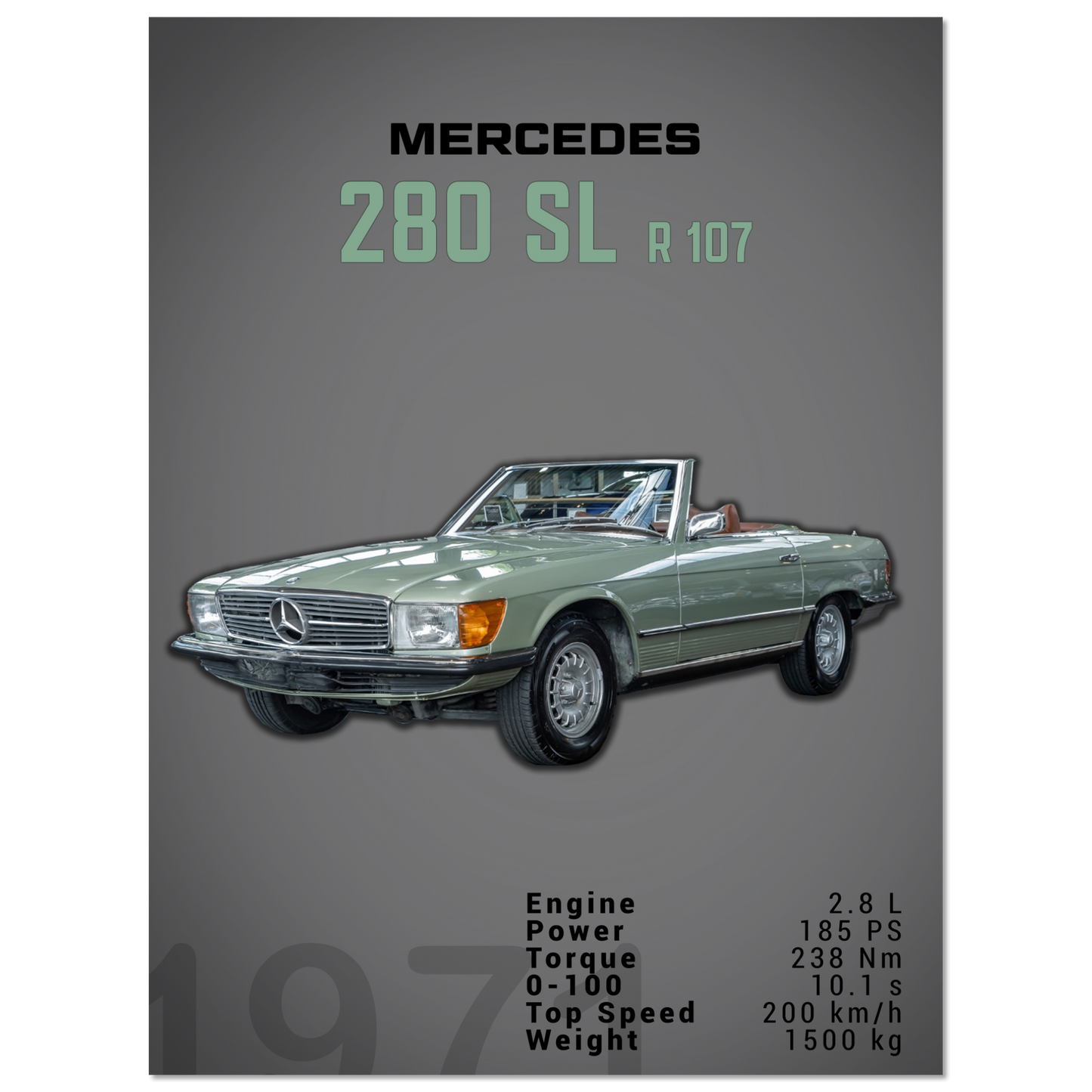 Mercedes 1971 280 SL R107 (BENZ03D)
