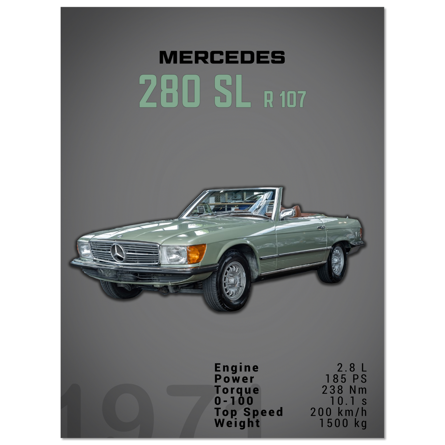 Mercedes 1971 280 SL R107 (BENZ03D)