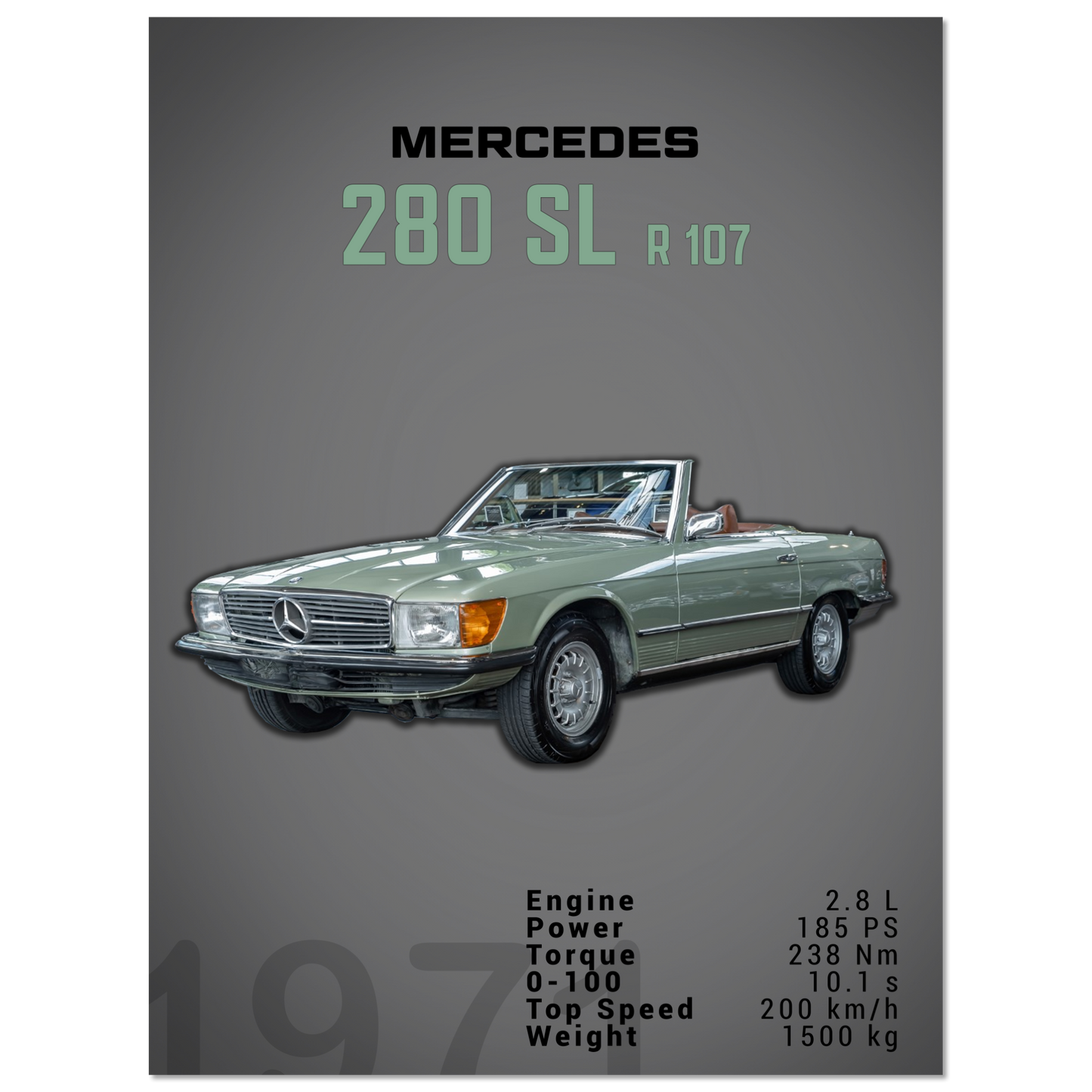 Mercedes 1971 280 SL R107 (BENZ03D)