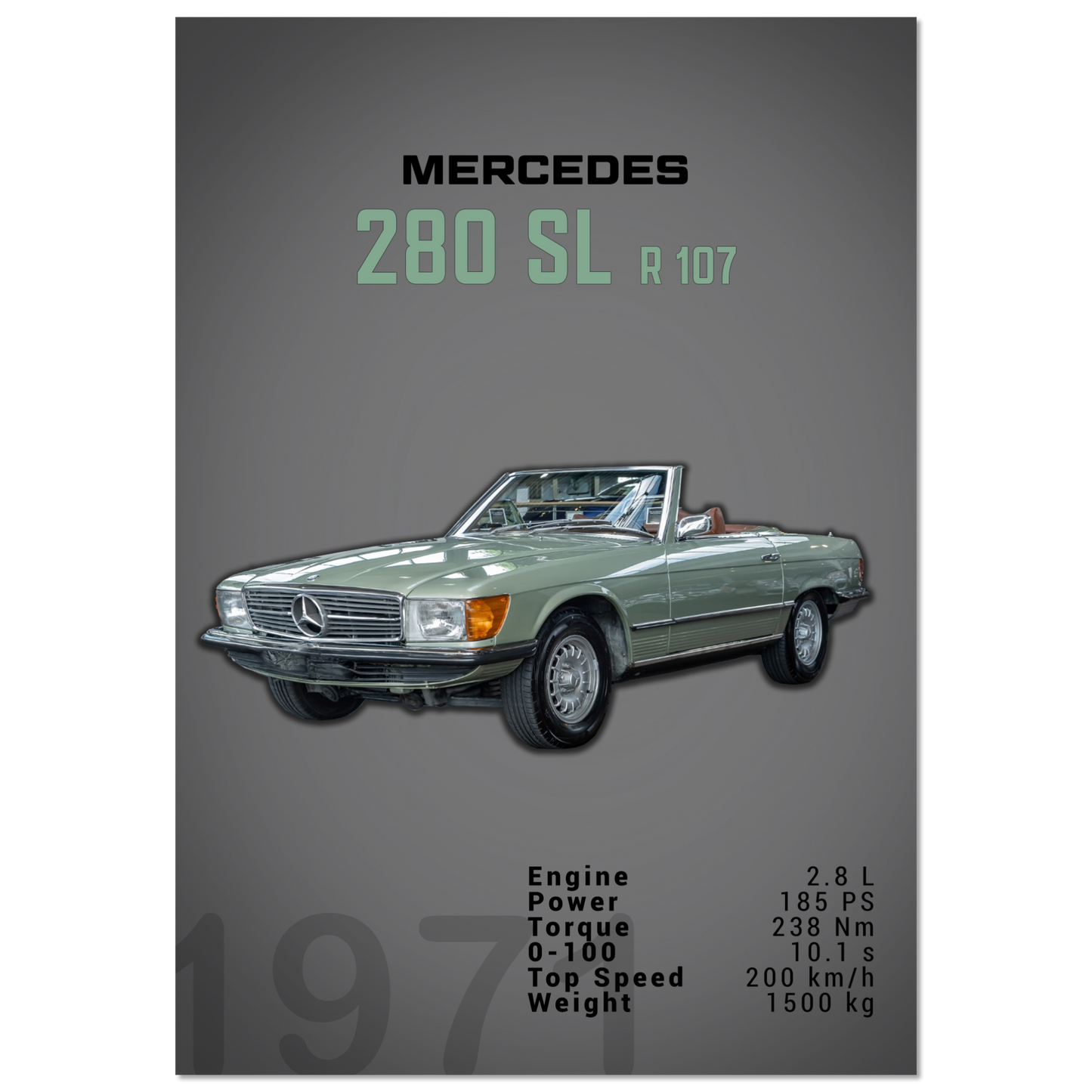 Mercedes 1971 280 SL R107 (BENZ03D)
