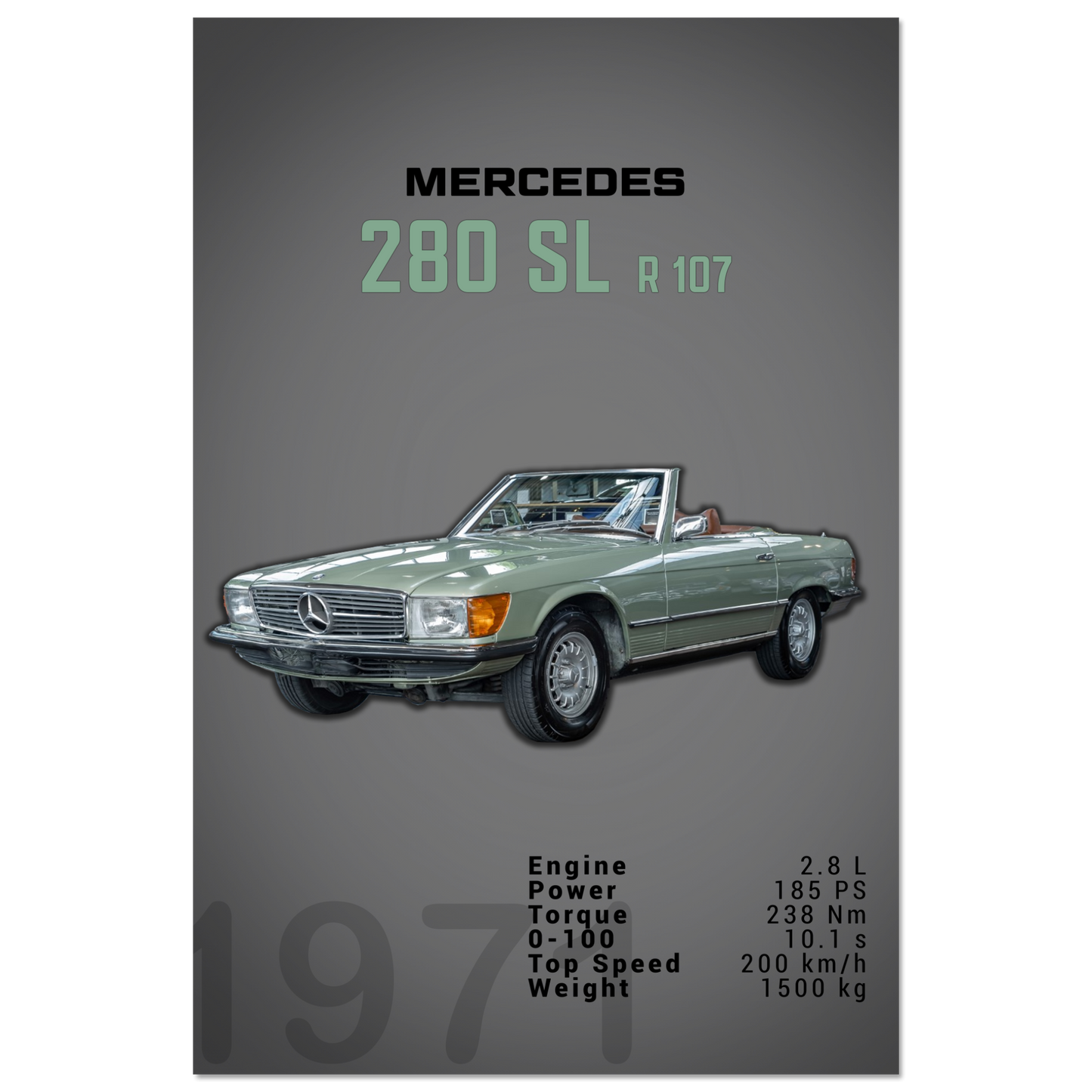 Mercedes 1971 280 SL R107 (BENZ03D)