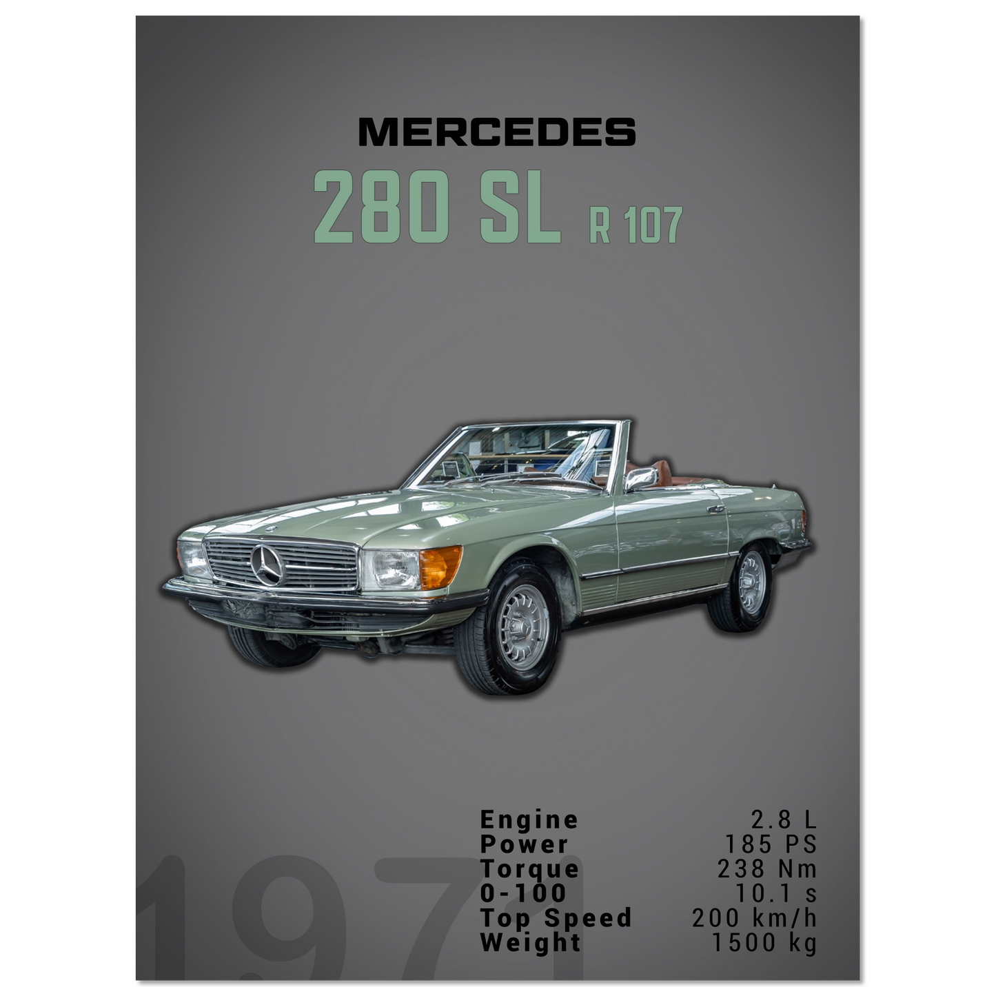 Mercedes 1971 280 SL R107 (BENZ03D)