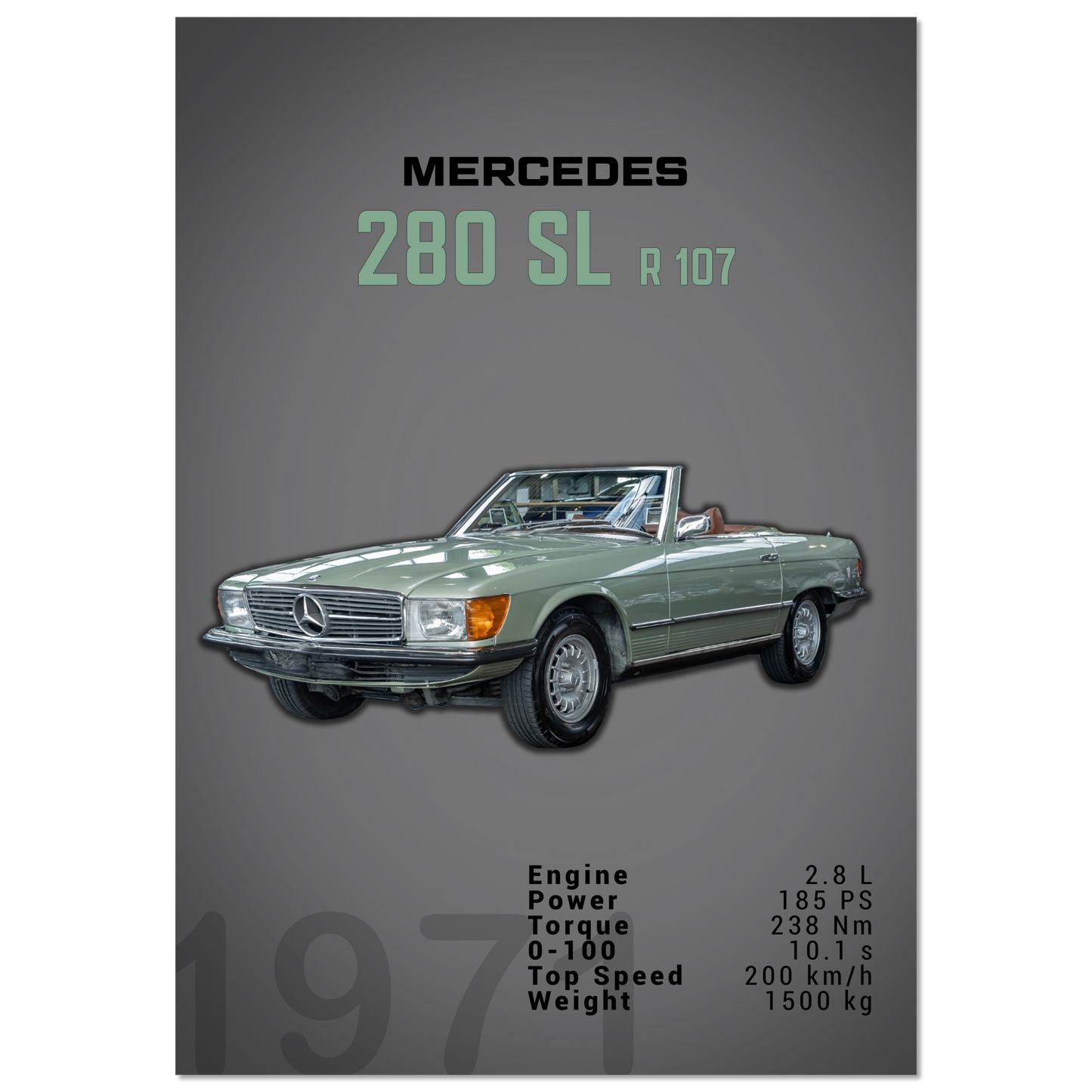 Mercedes 1971 280 SL R107 (BENZ03D)