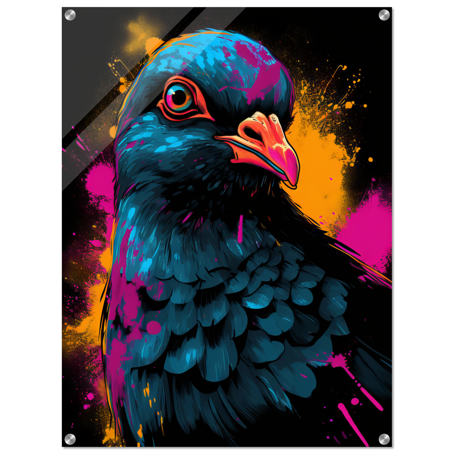 Vogel Taube Pop-Art (BIRD02)
