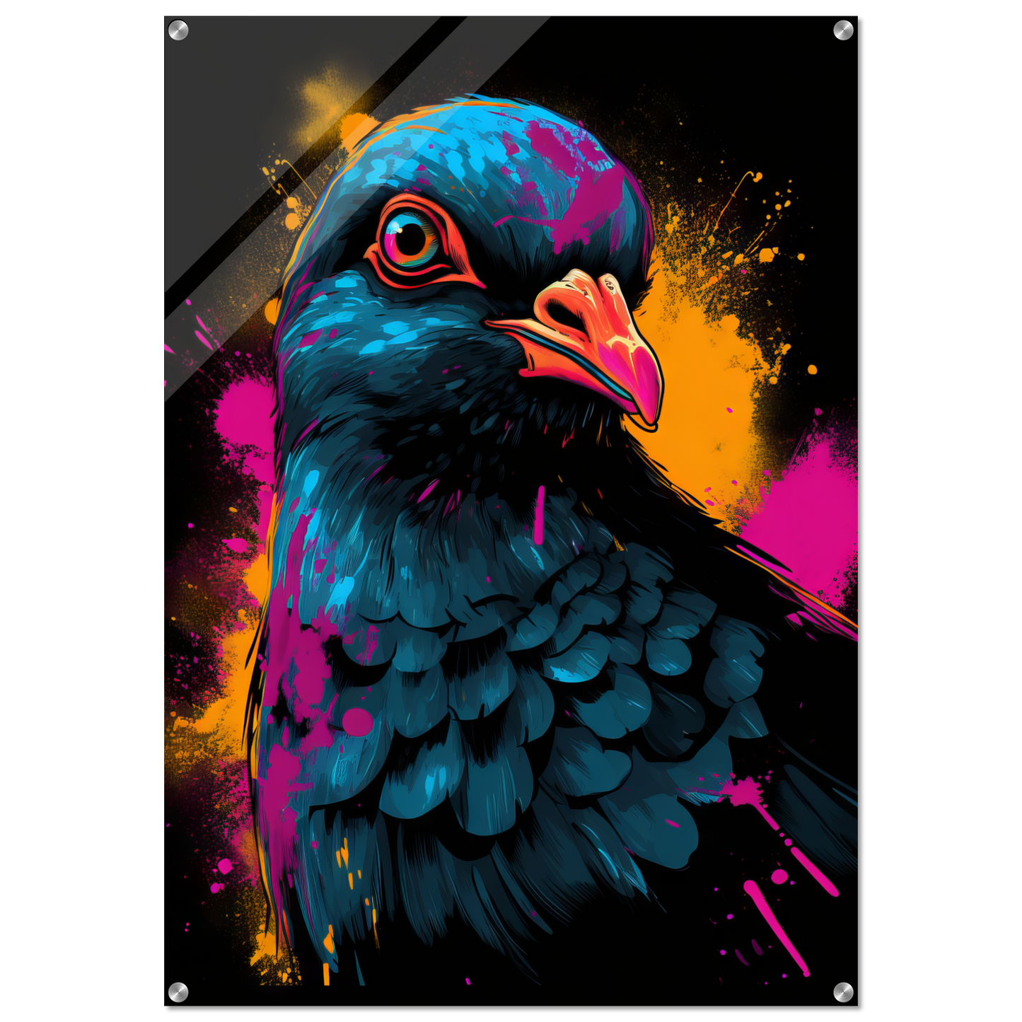 Vogel Taube Pop-Art (BIRD02)