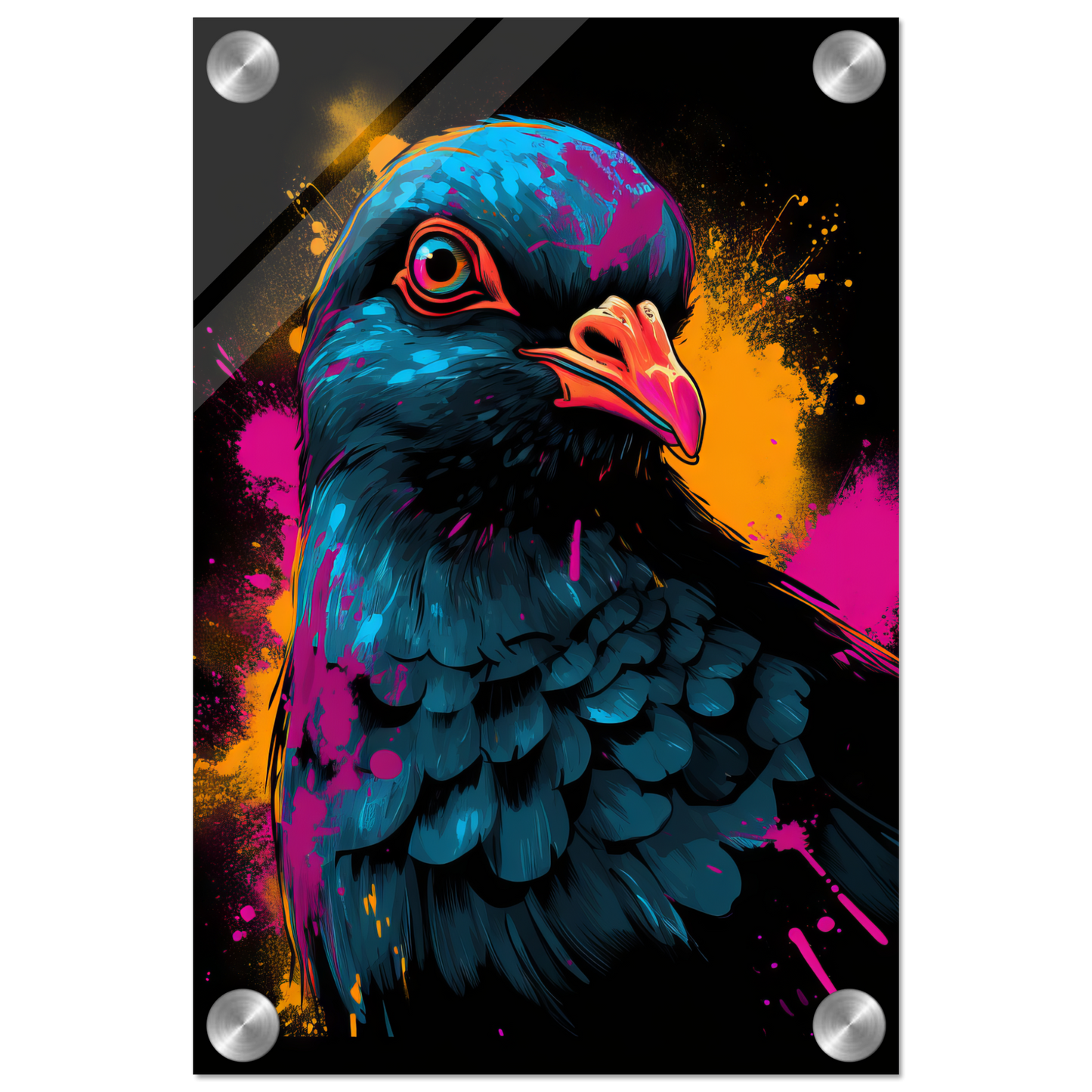 Vogel Taube Pop-Art (BIRD02)