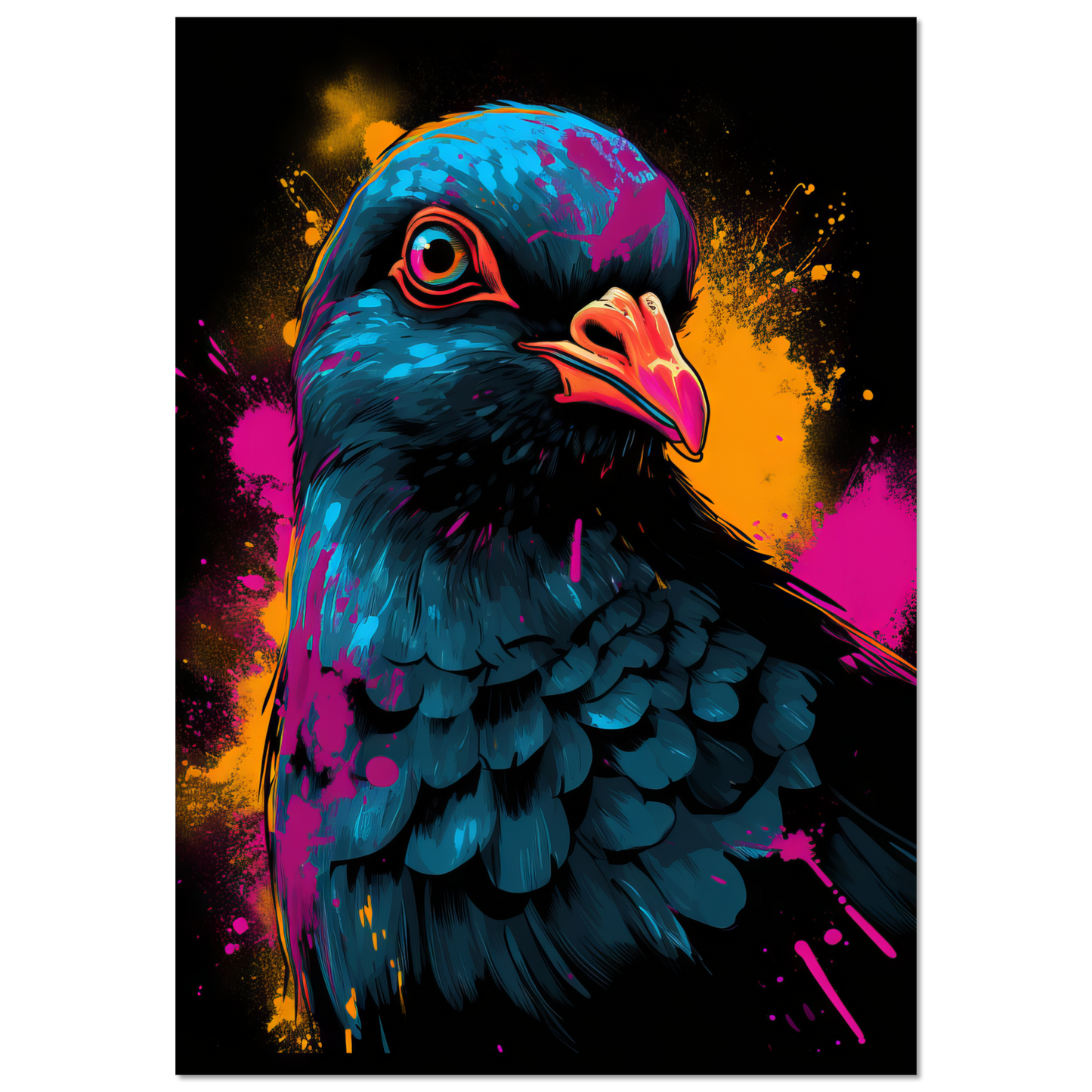 Vogel Taube Pop-Art (BIRD02)