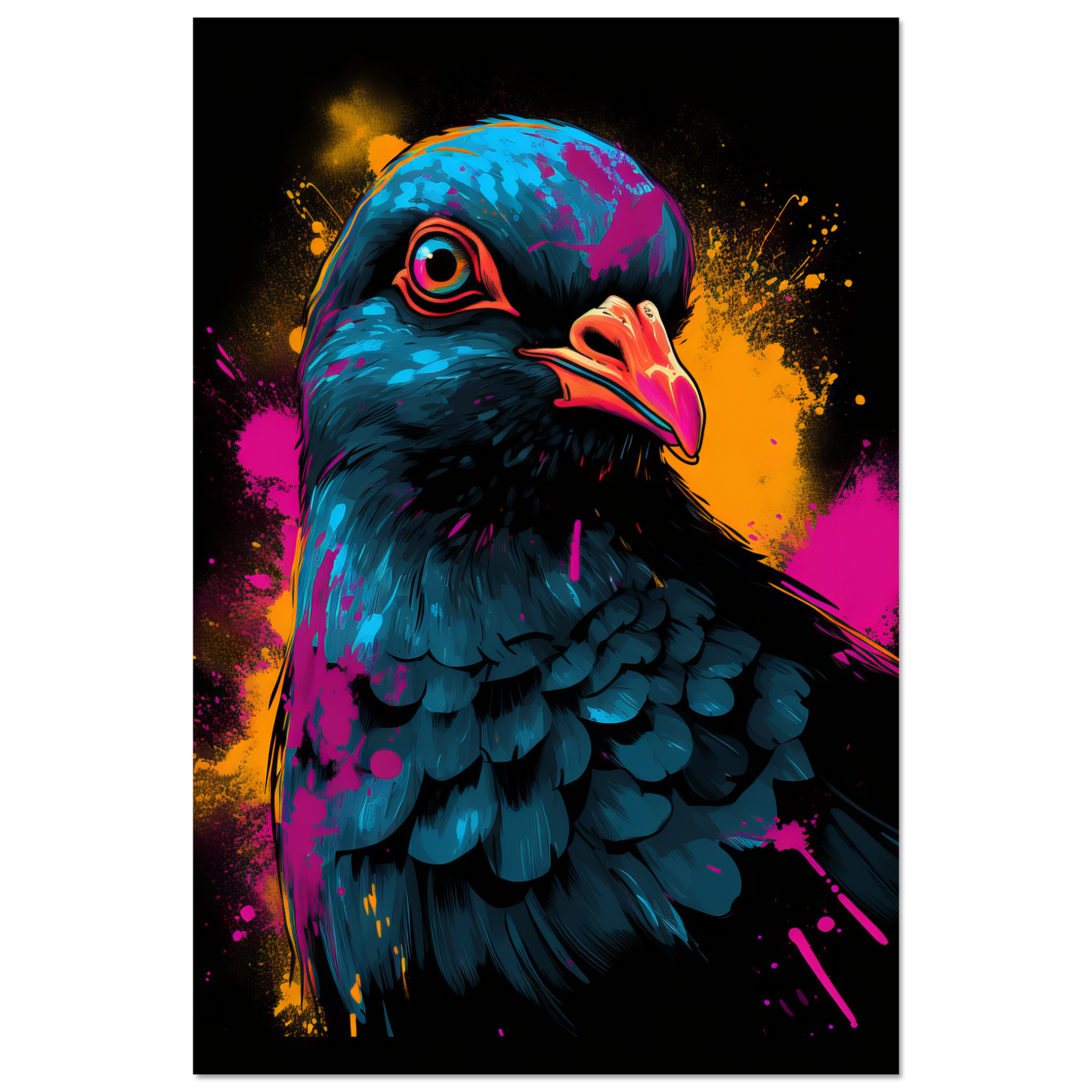 Vogel Taube Pop-Art (BIRD02)
