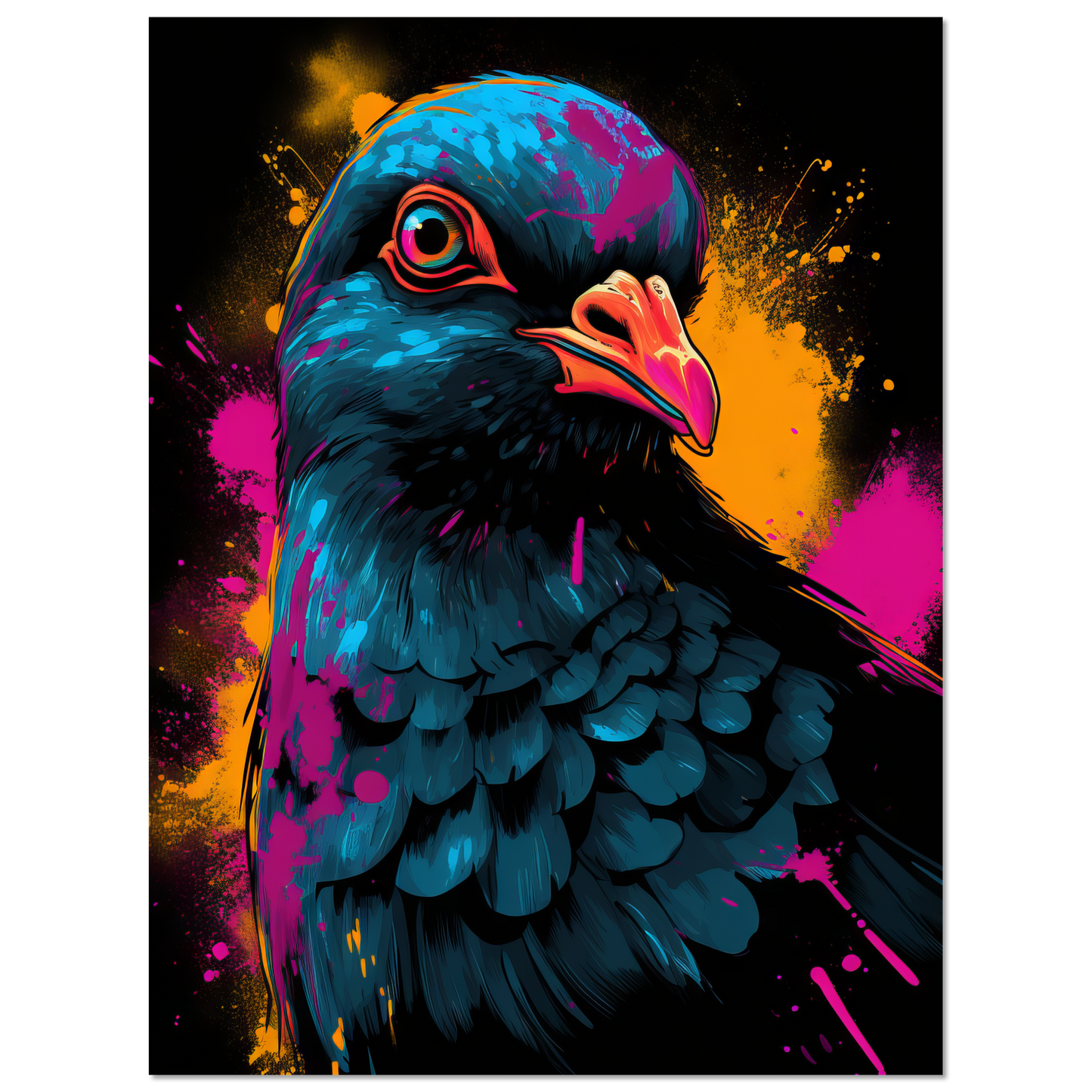 Vogel Taube Pop-Art (BIRD02)