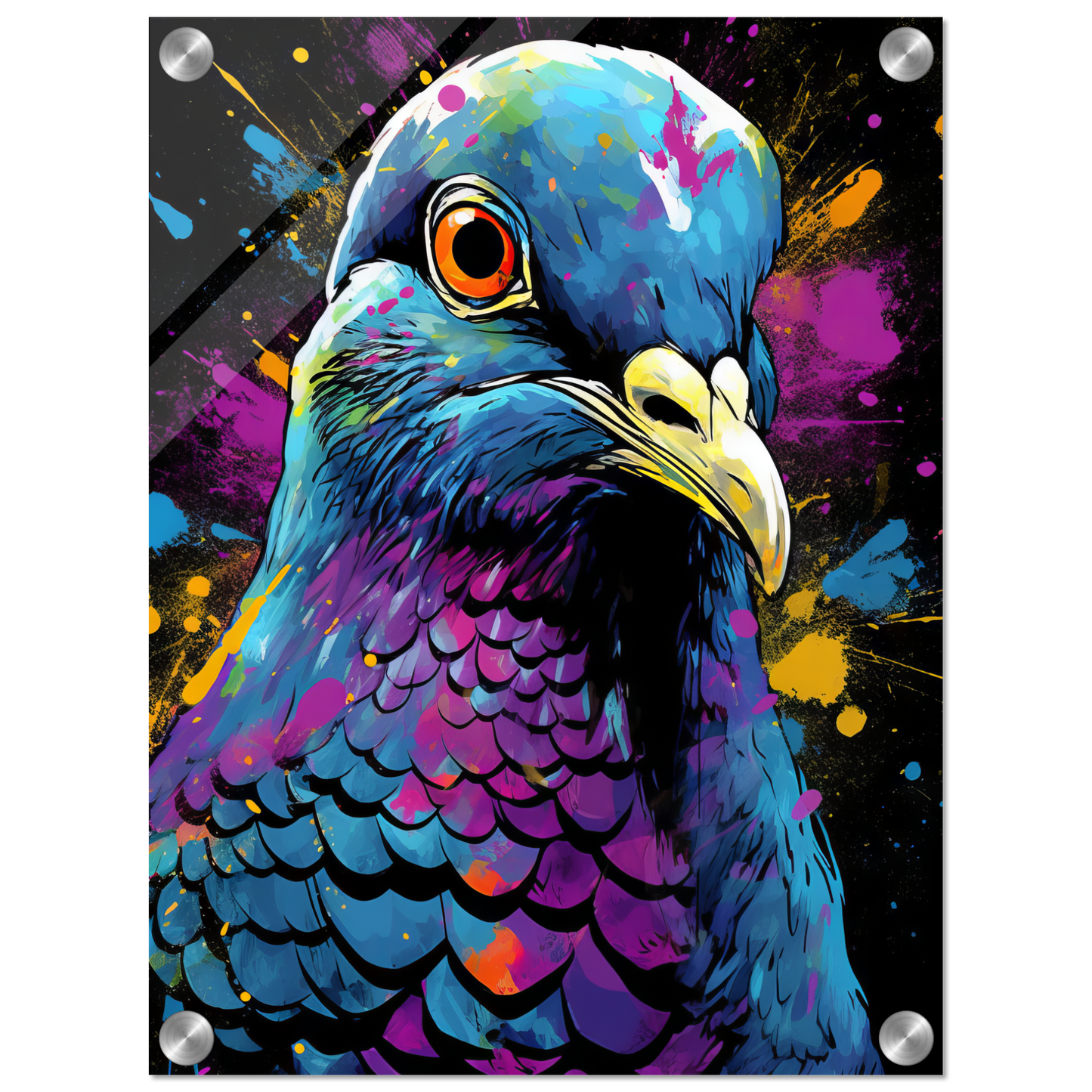 Vogel Taube Pop-Art (BIRD04)