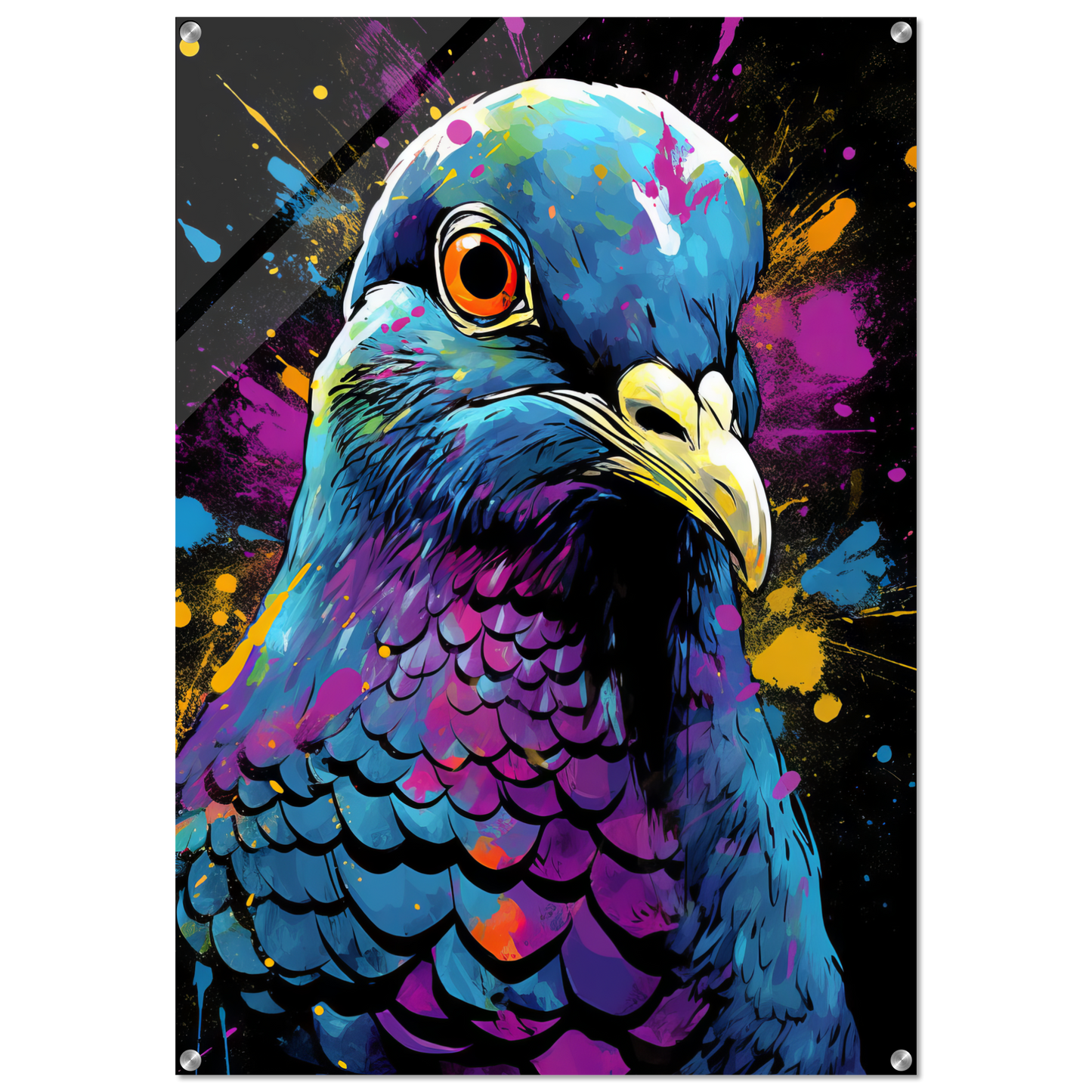Vogel Taube Pop-Art (BIRD04)