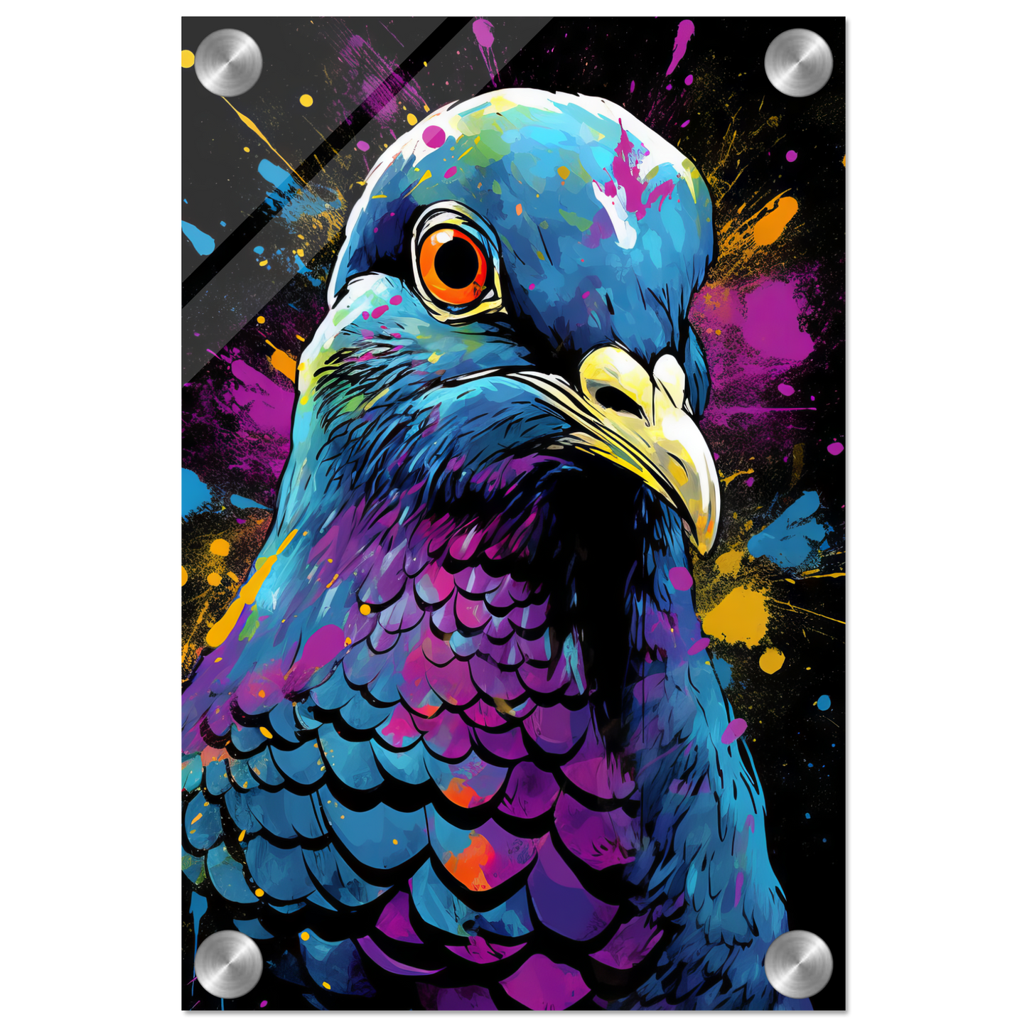 Vogel Taube Pop-Art (BIRD04)