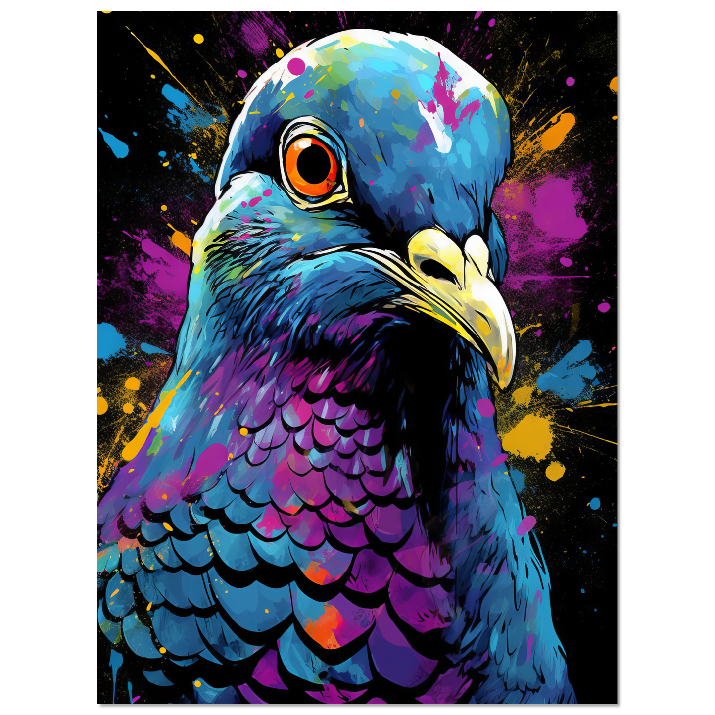 Vogel Taube Pop-Art (BIRD04)
