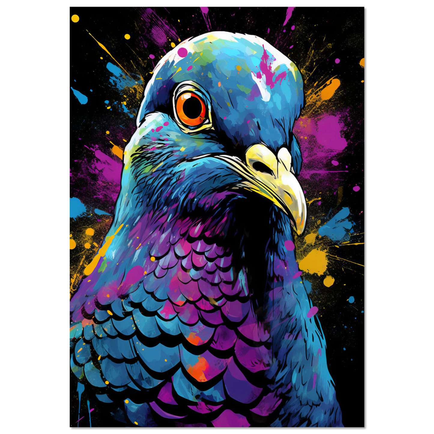 Vogel Taube Pop-Art (BIRD04)