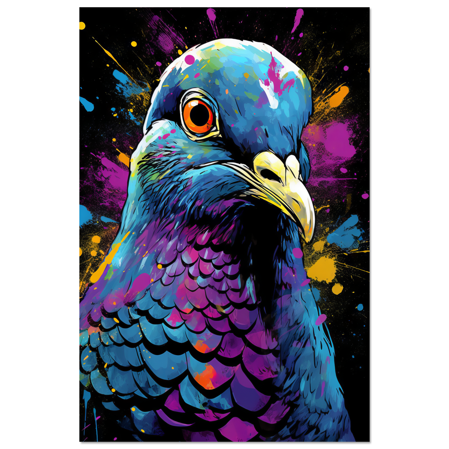 Vogel Taube Pop-Art (BIRD04)