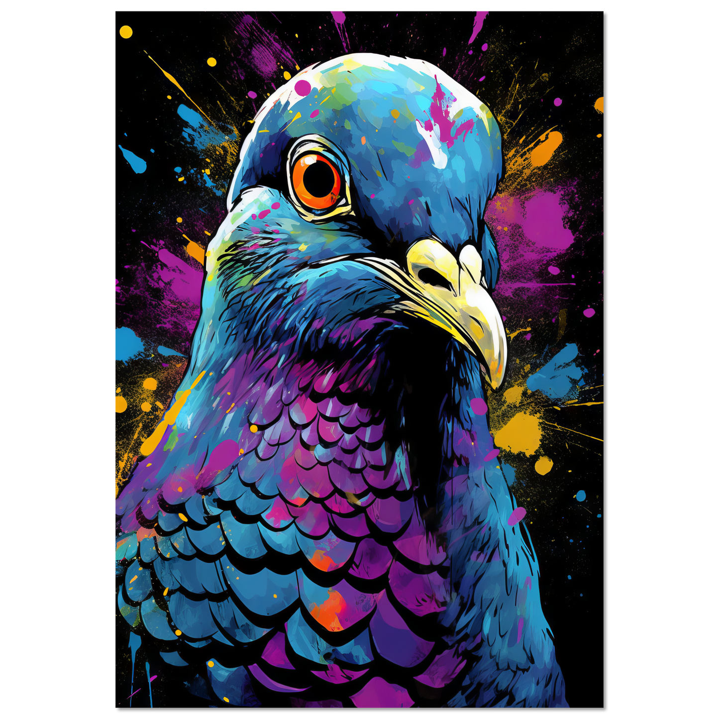 Vogel Taube Pop-Art (BIRD04)