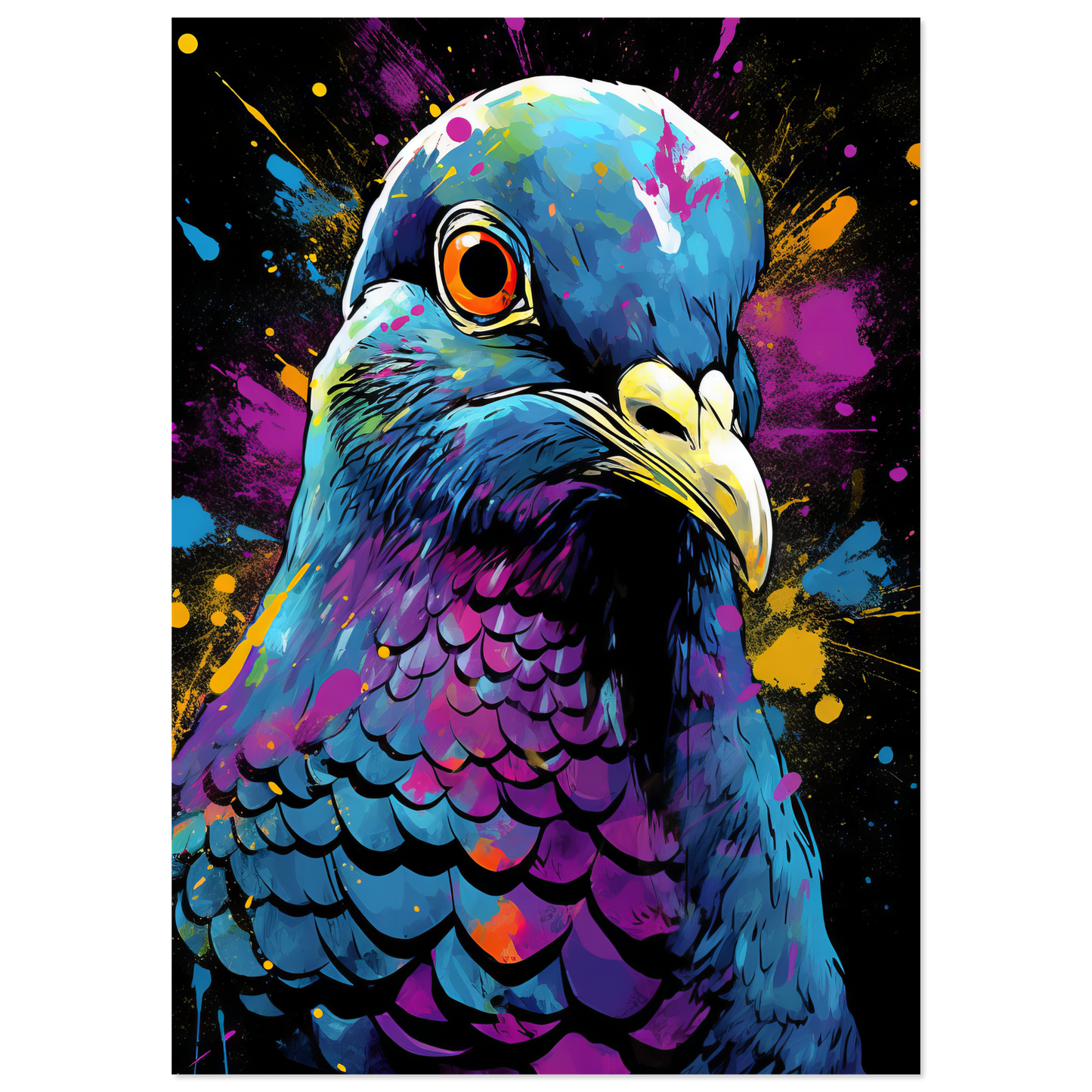 Vogel Taube Pop-Art (BIRD04)