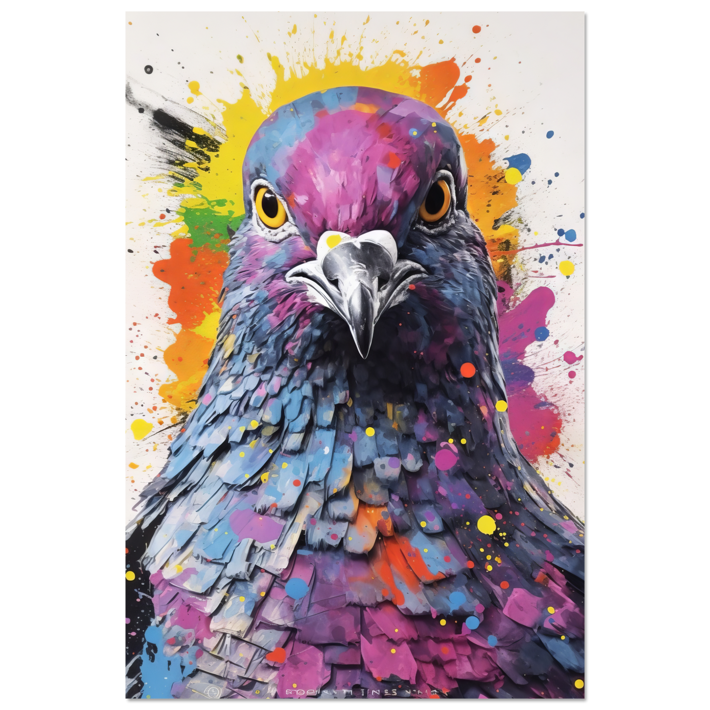 Vogel Taube Pop-Art (BIRD05)