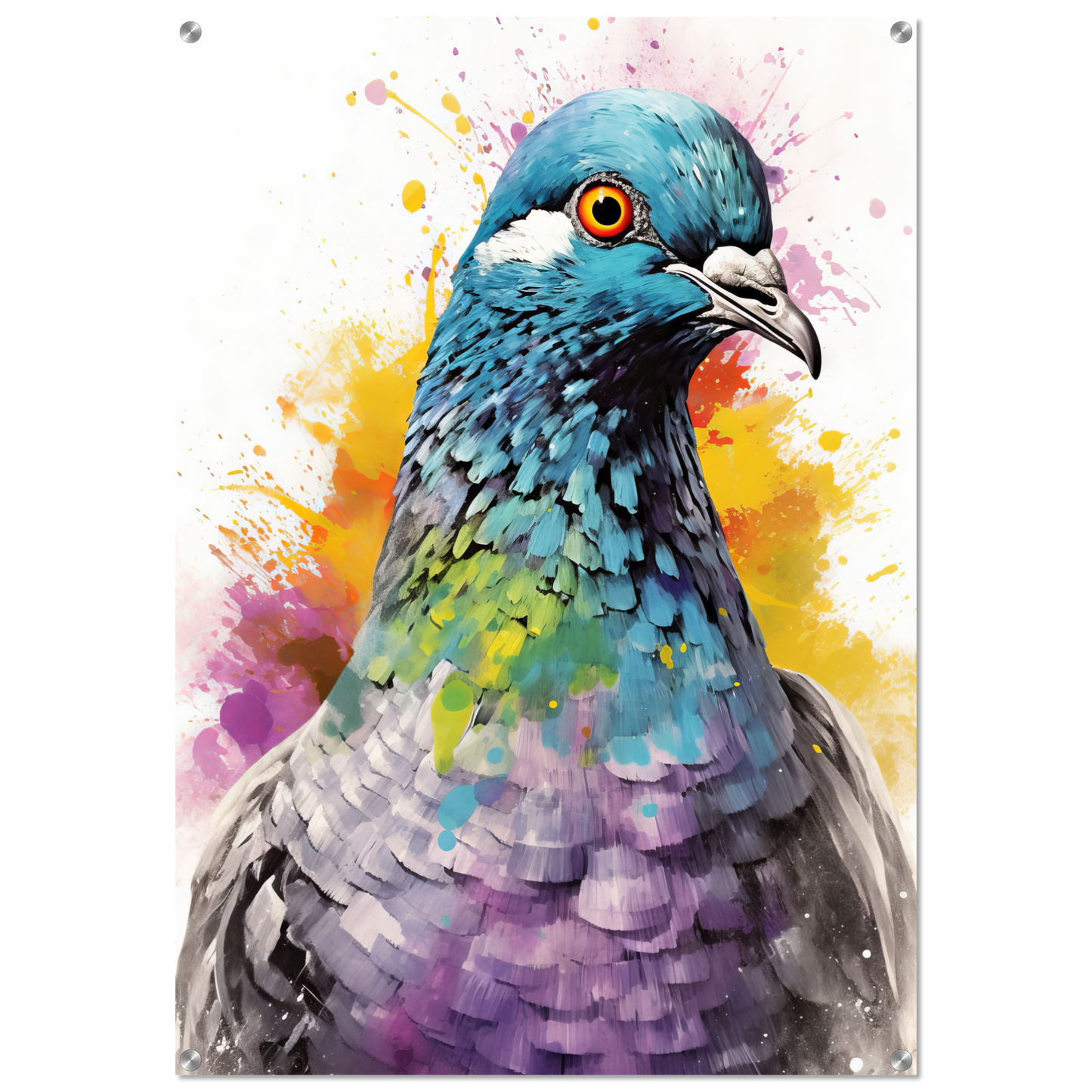 Vogel Taube Pop-Art (BIRD08)