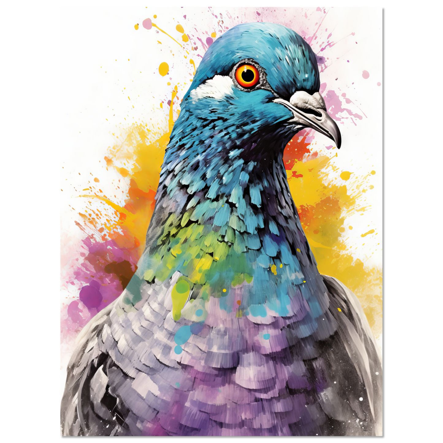 Vogel Taube Pop-Art (BIRD08)