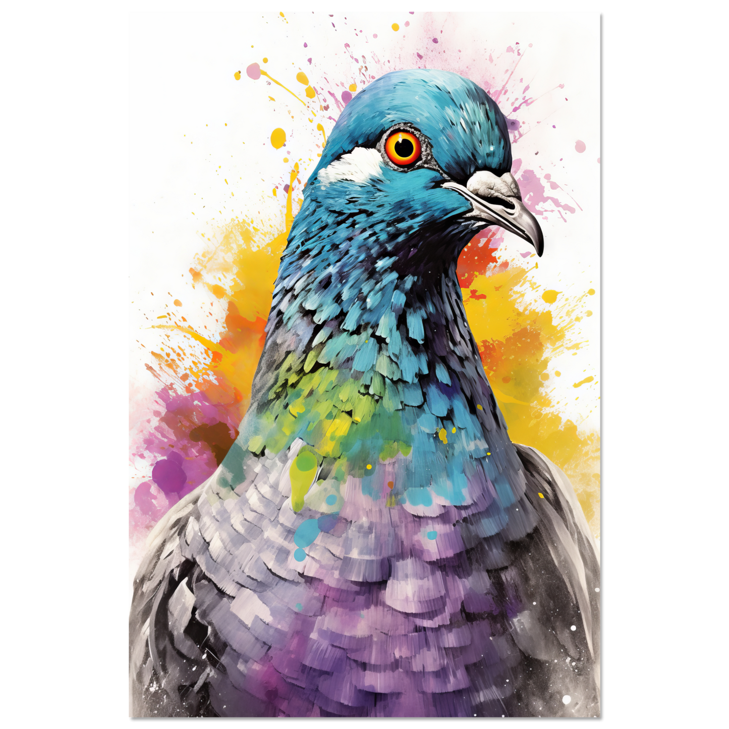 Vogel Taube Pop-Art (BIRD08)